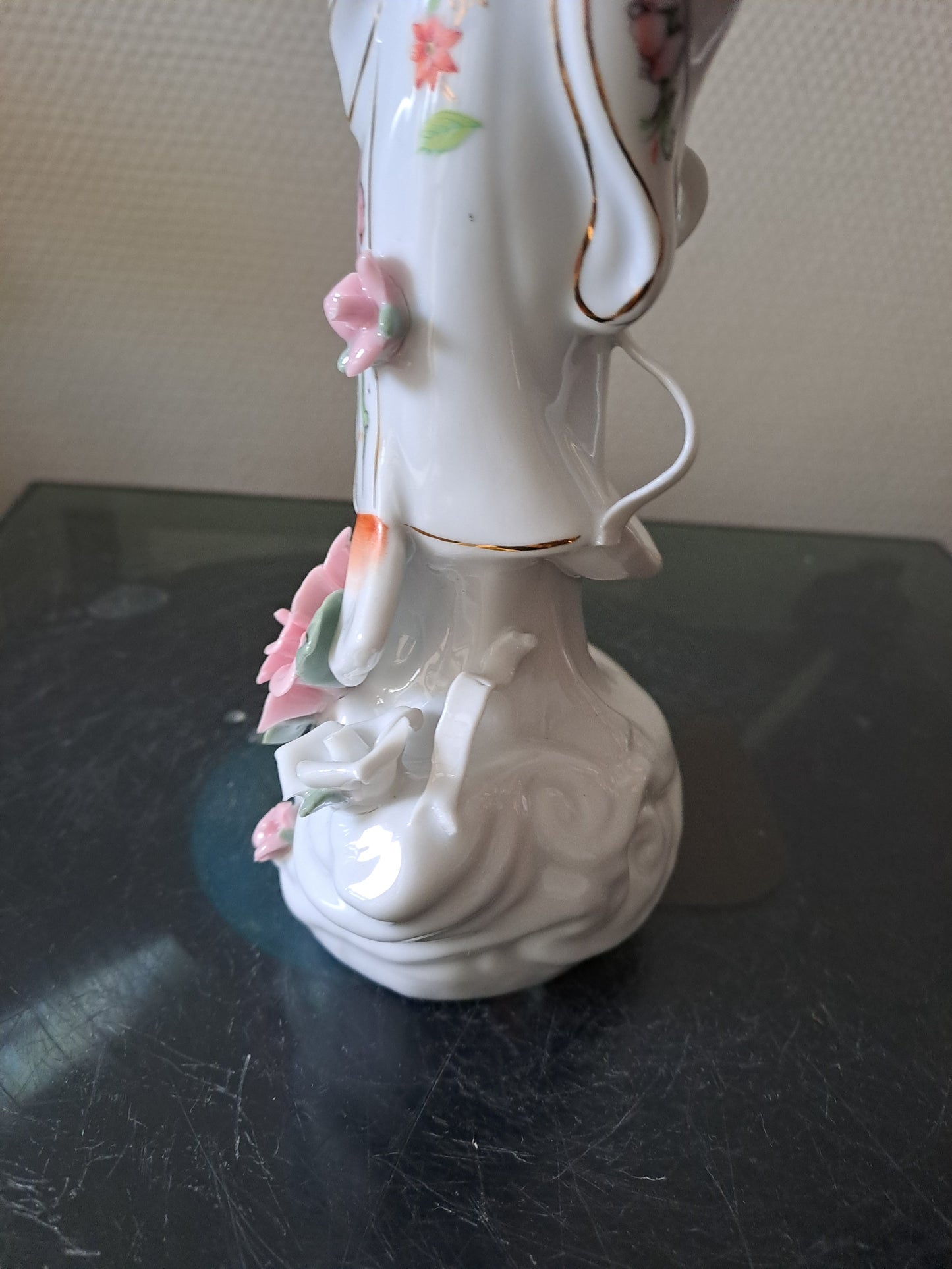 Statue Geisha Porcelaine et Visage Biscuit.