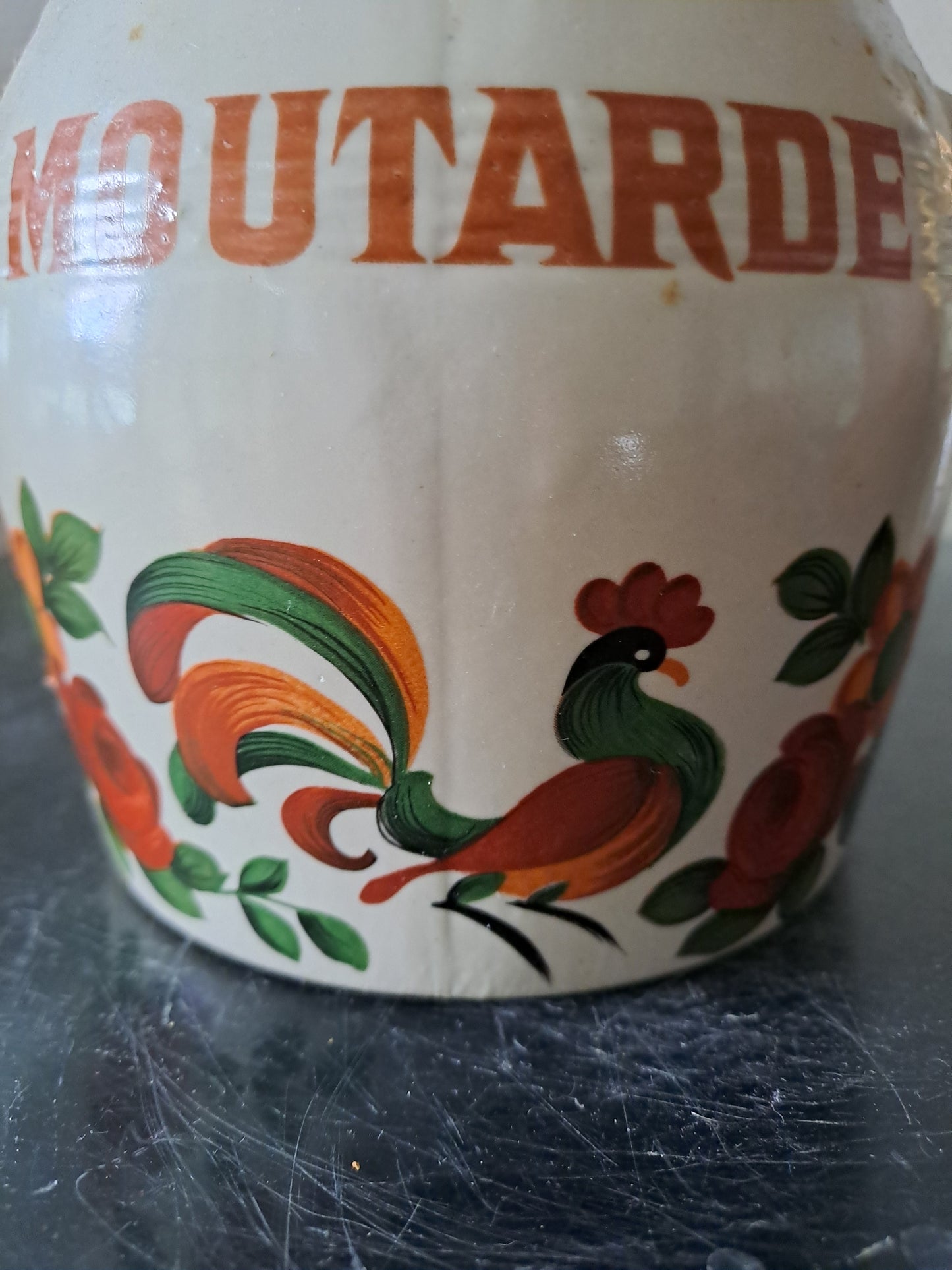 Pot À Moutarde En Grès Bouchon En Liège.