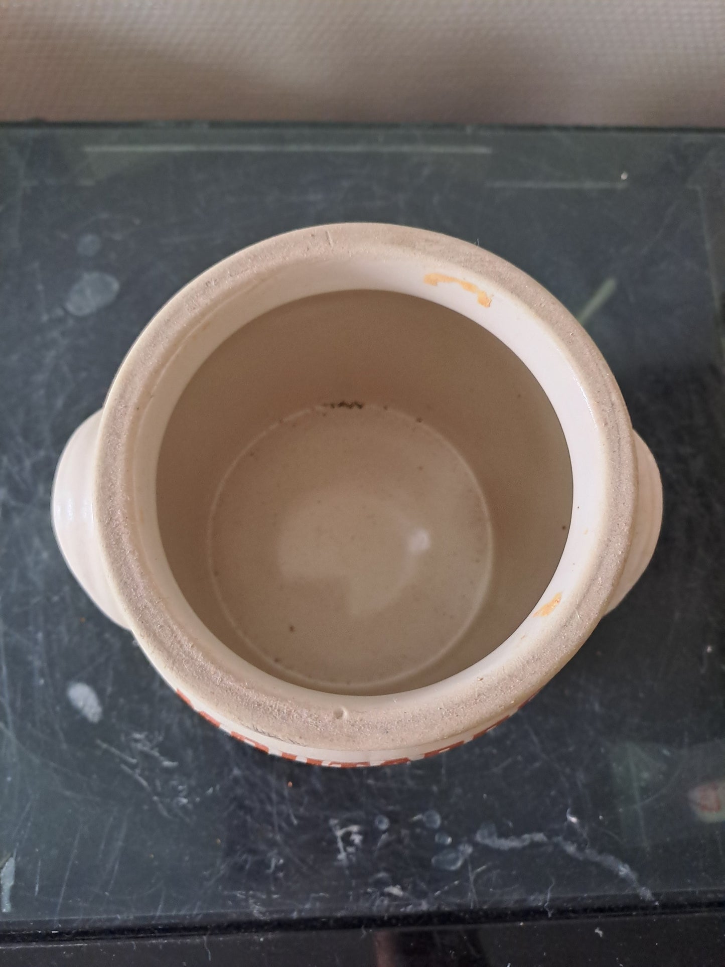 Pot À Moutarde En Grès Bouchon En Liège.