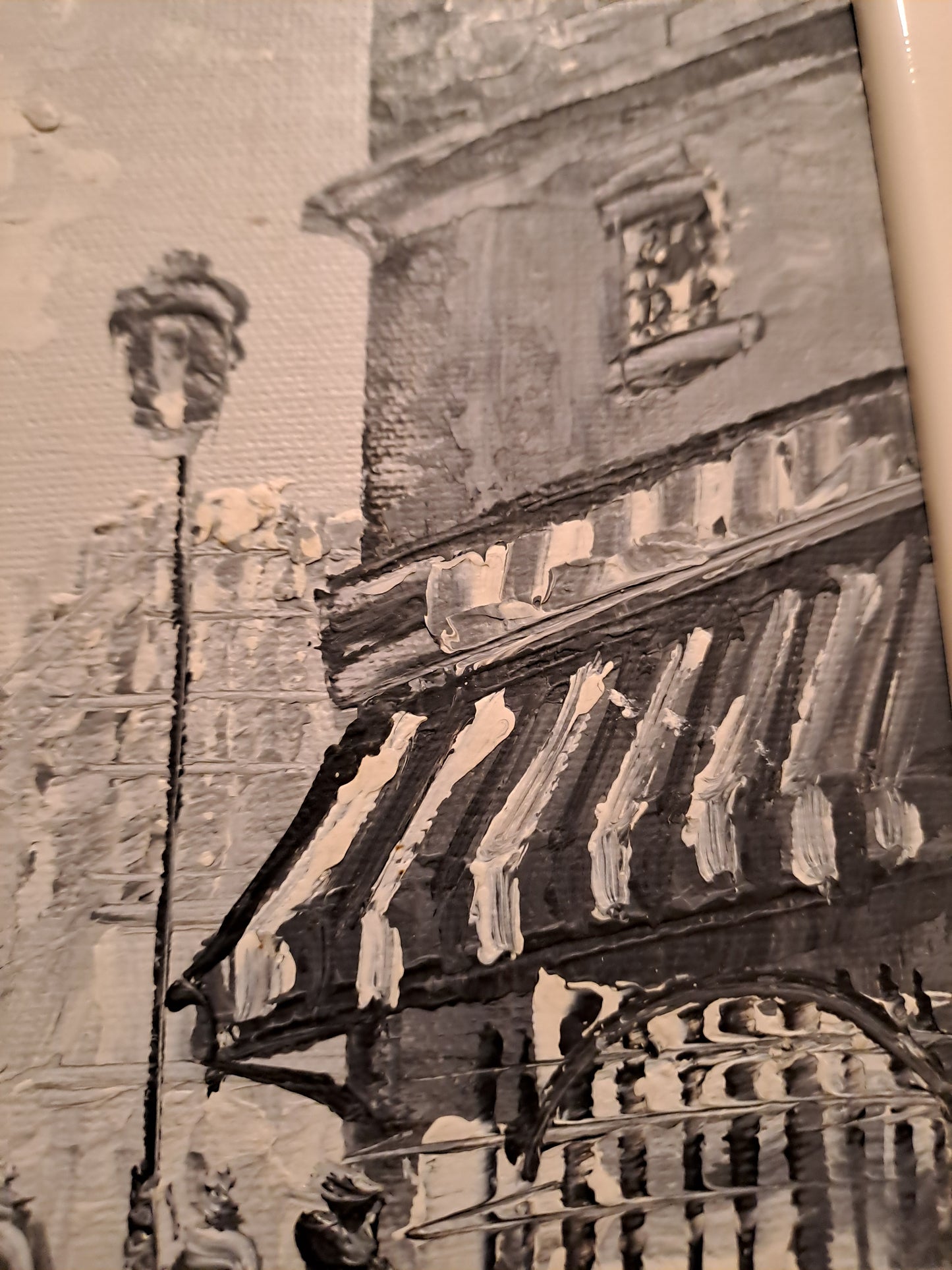 Notre Dame De Paris. Tableau Signé Burett. Peinture Au Couteau Sur Toile.