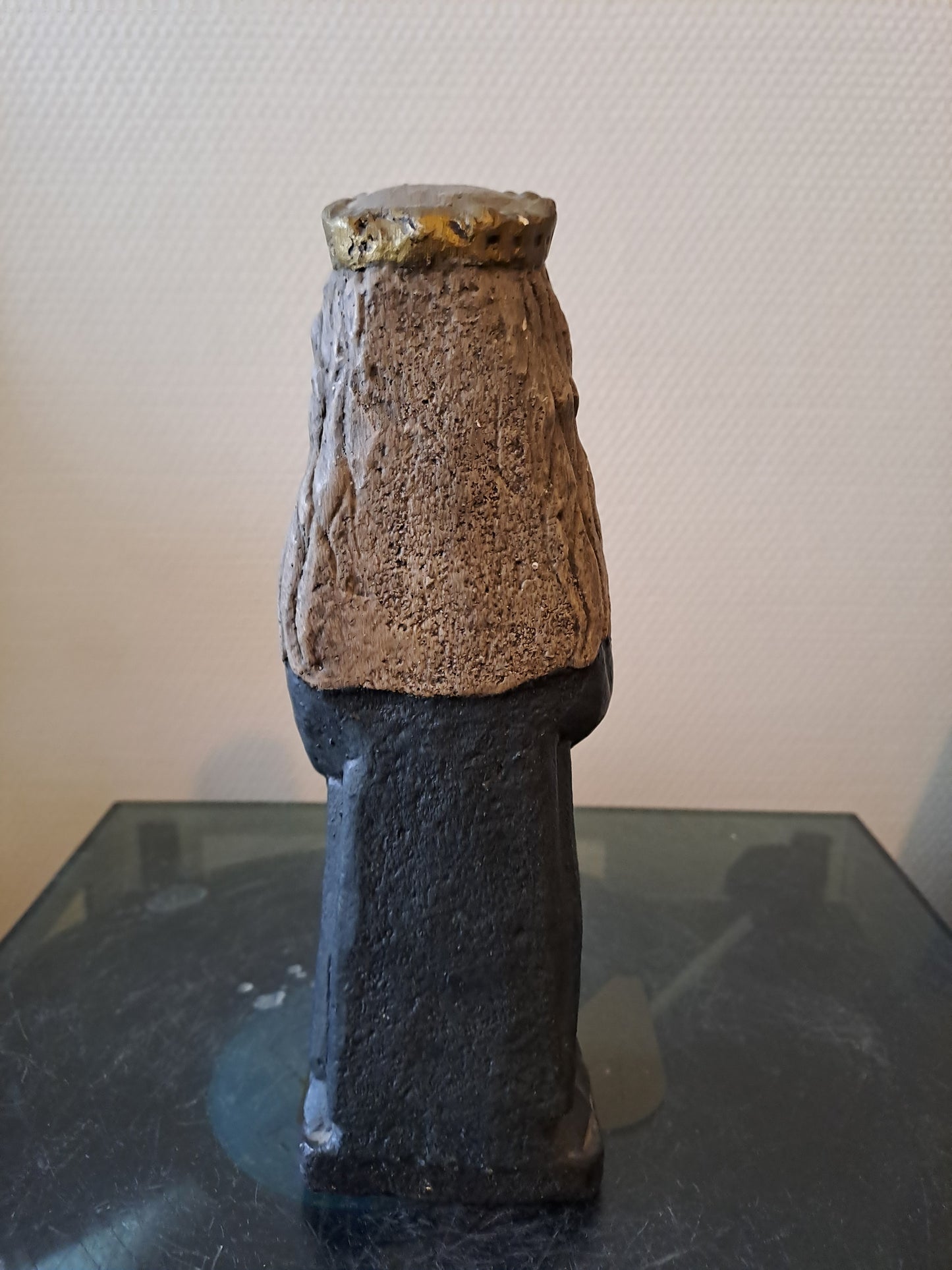 Statue Sainte Catherine D'Alexandrie Signé J. L Delaroche. Pierre Reconstituée. Acien decoration vintage catholique.