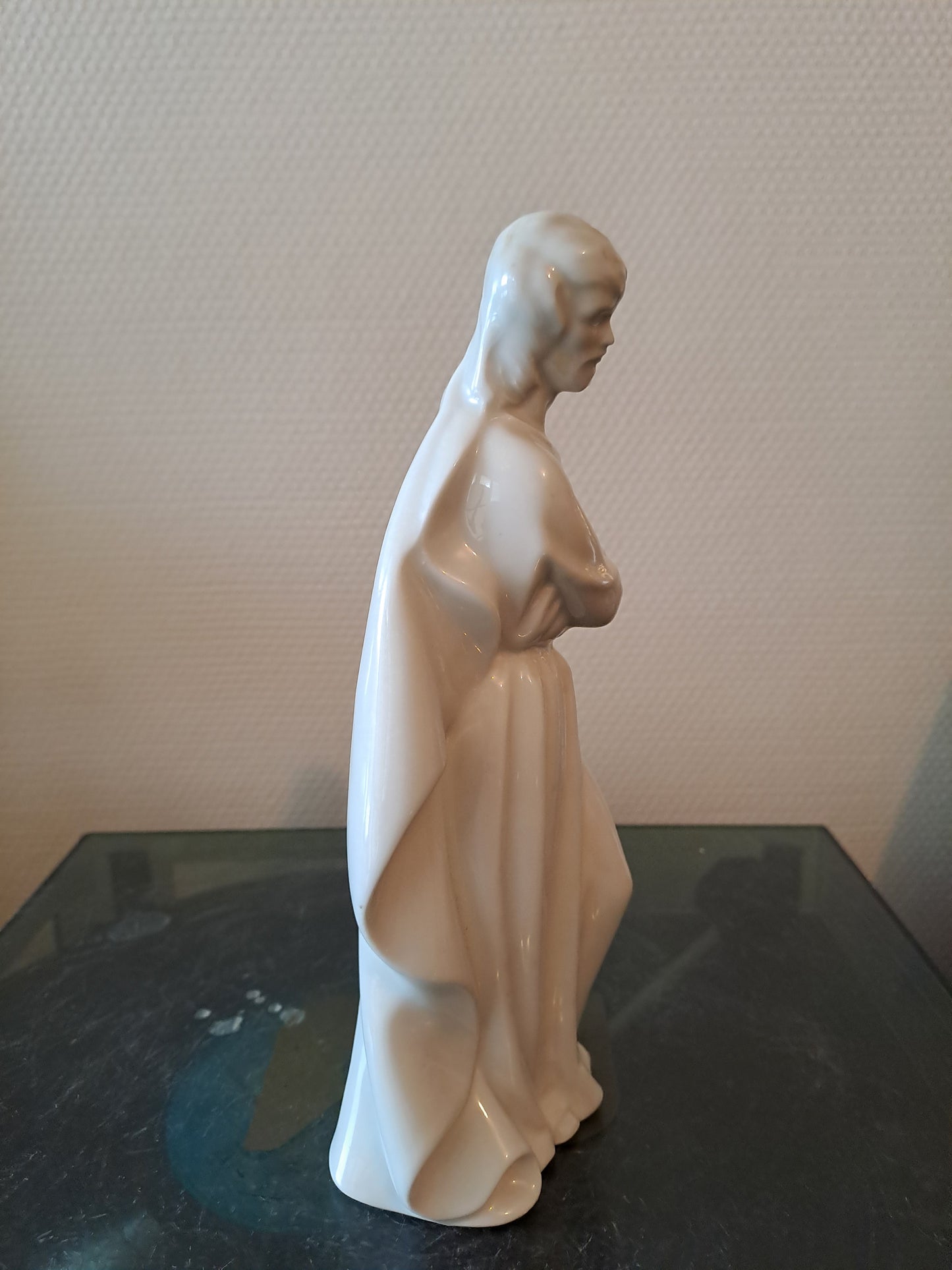 Statue Saint Joseph En Porcelaine. Ancien décoration vintage catholique Sacré-Cœur