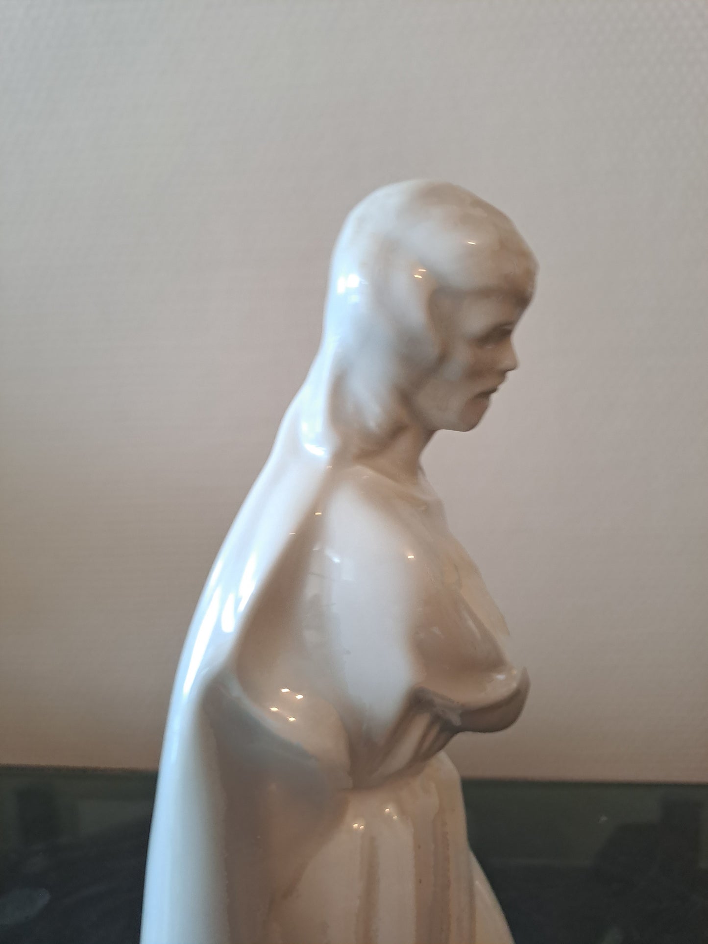 Statue Saint Joseph En Porcelaine. Ancien décoration vintage catholique Sacré-Cœur