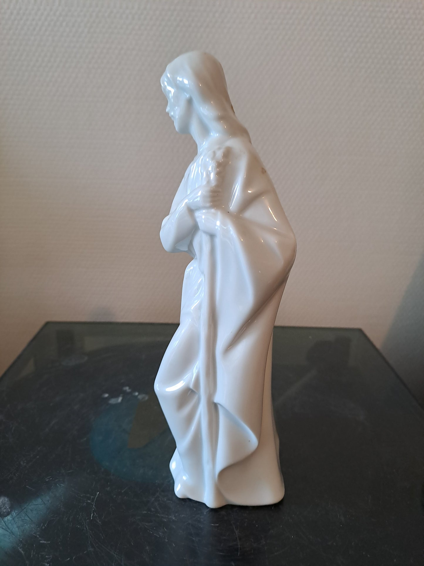 Statue Saint Joseph En Porcelaine. Ancien décoration vintage catholique Sacré-Cœur