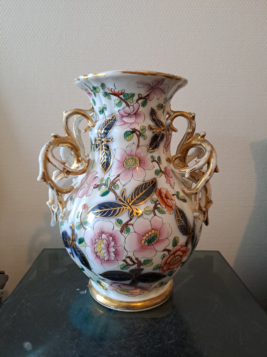Vase En Porcelaine de Bayeux. Période Gosse ( 1849-1877). Ancien décoration vintage.