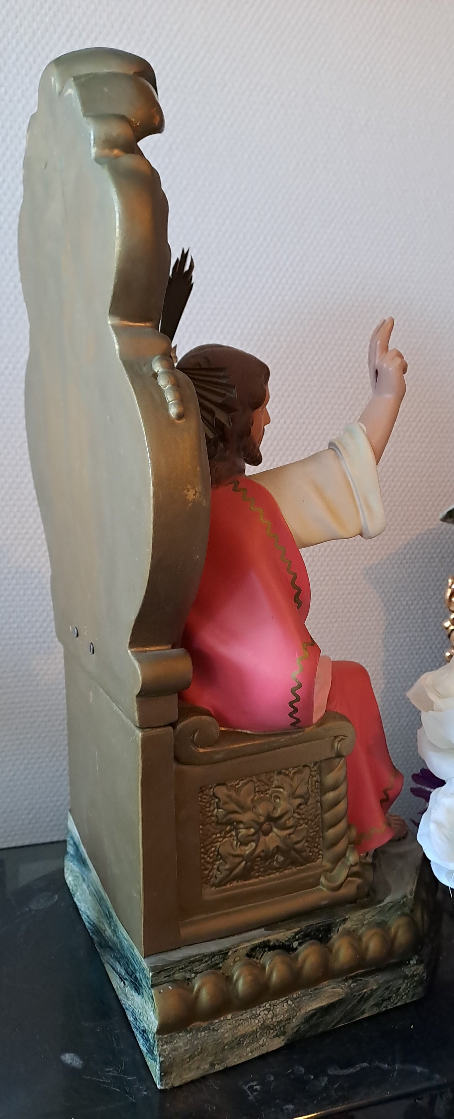 Christ-Roi En Majesté. 51.5 X 21.5 X 22 Cm.