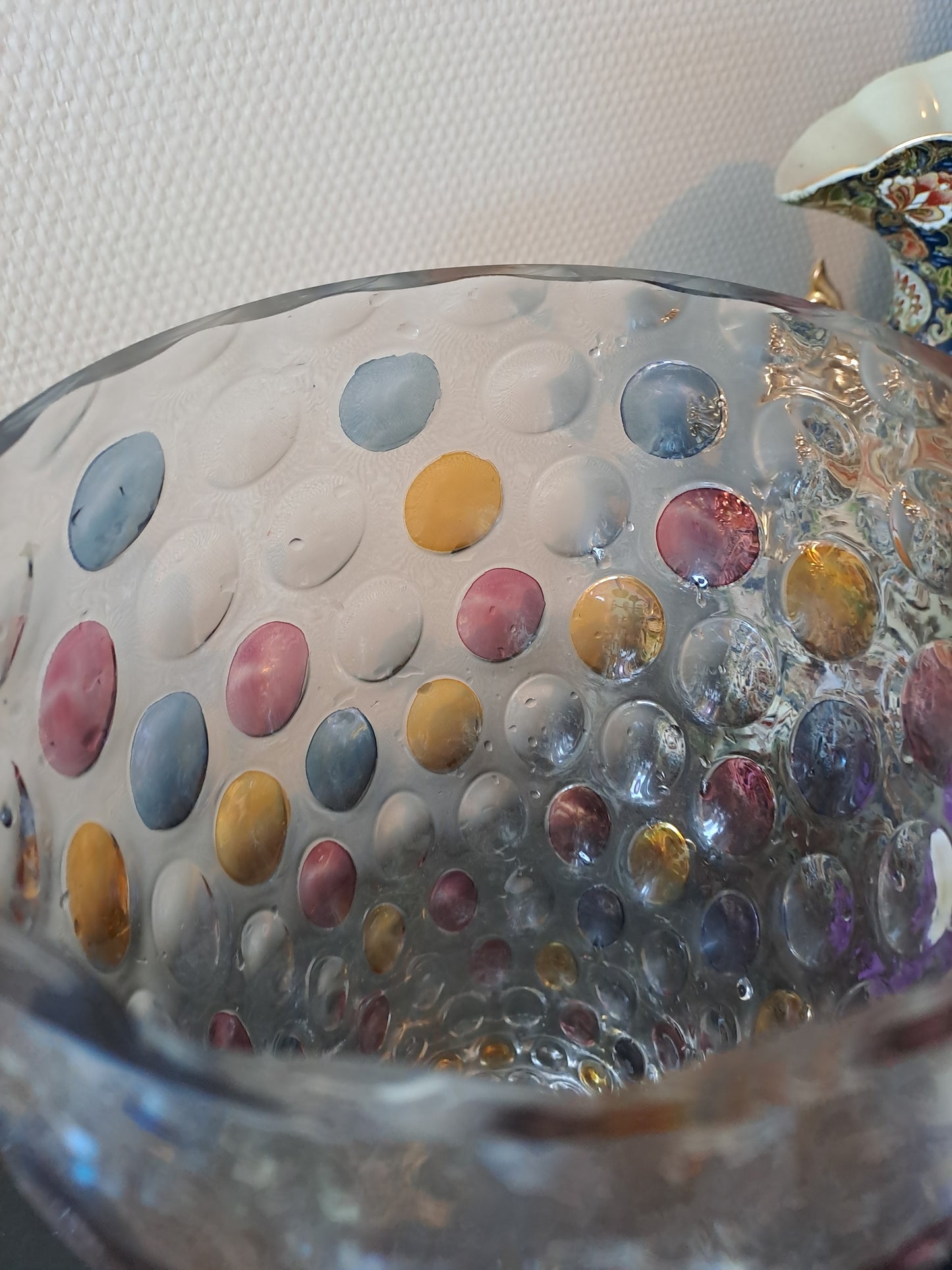 Vase Optique/ Bonbonniere vintage. Boske sklo. Czech glass. Verre tchèque. Ancien vintage decoration.