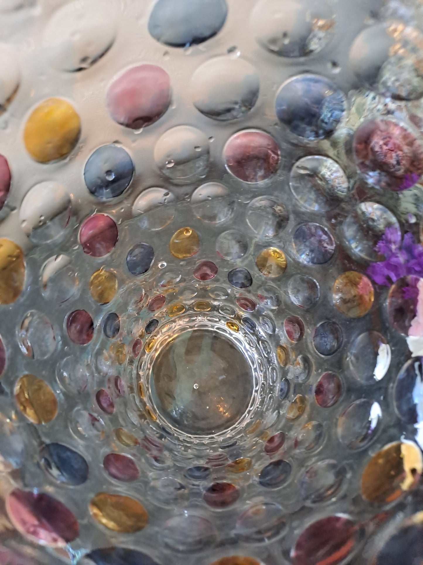 Vase Optique/ Bonbonniere vintage. Boske sklo. Czech glass. Verre tchèque. Ancien vintage decoration.