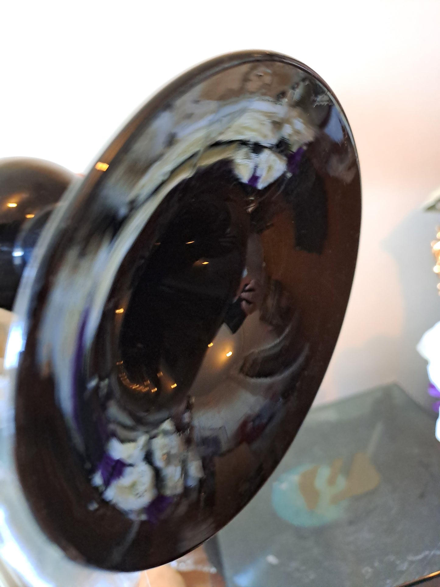 Vase En Pâte De Verre. Serpentin.