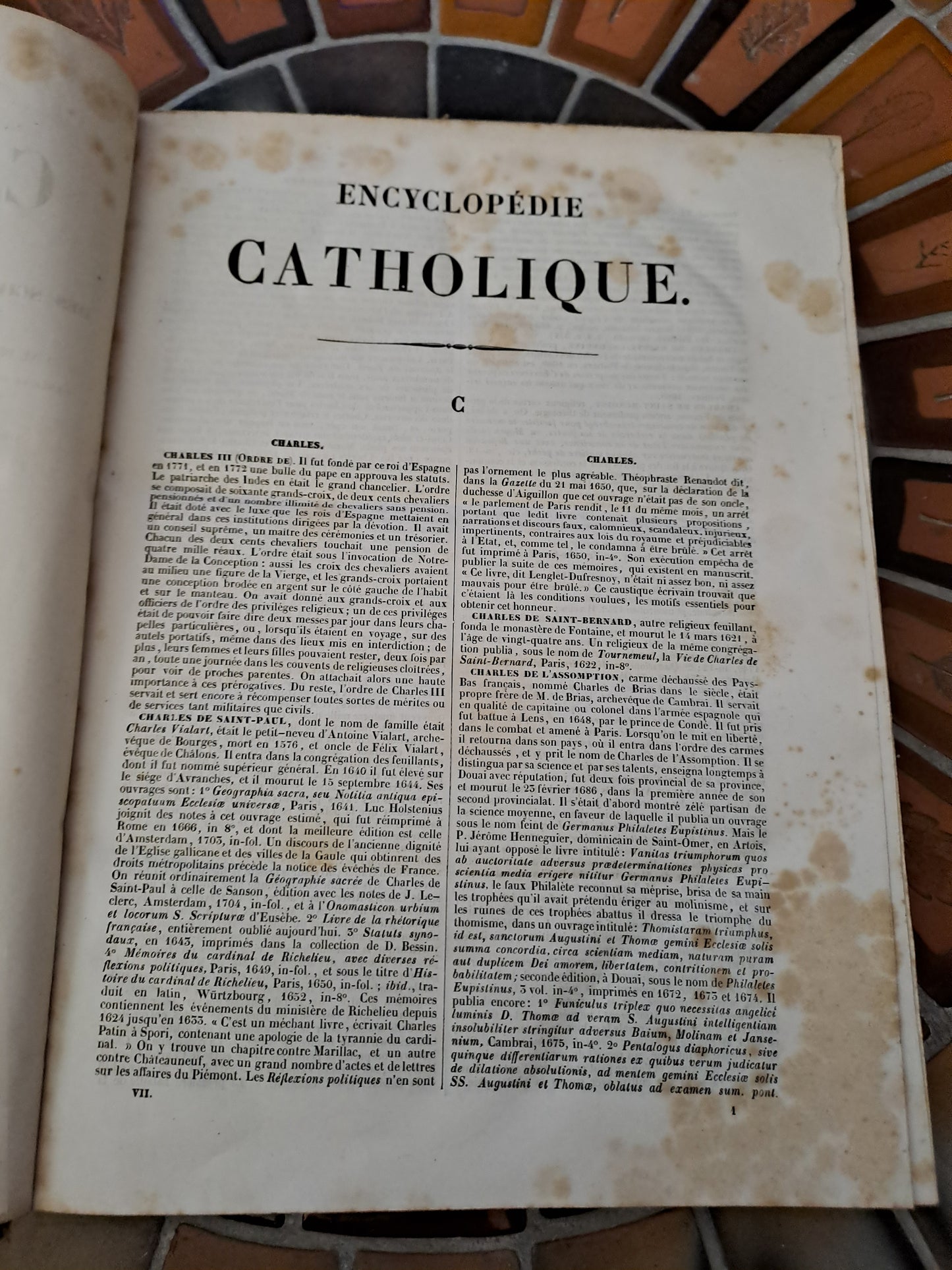 Encyclopedie Catholique. Abbé Glaire. T 7. 1844.