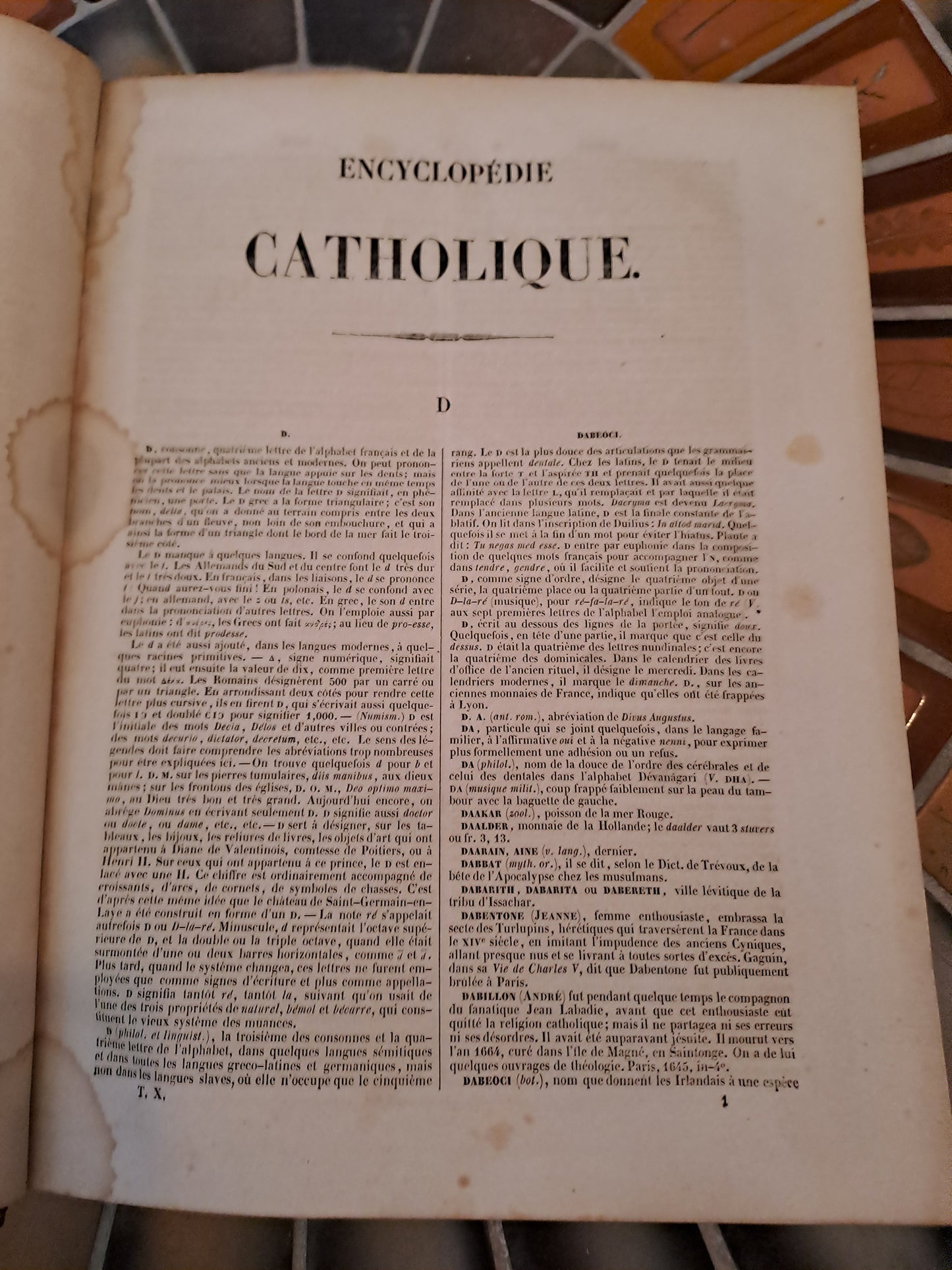 Encyclopedie Catholique. Abbé Glaire. T10. 1847.