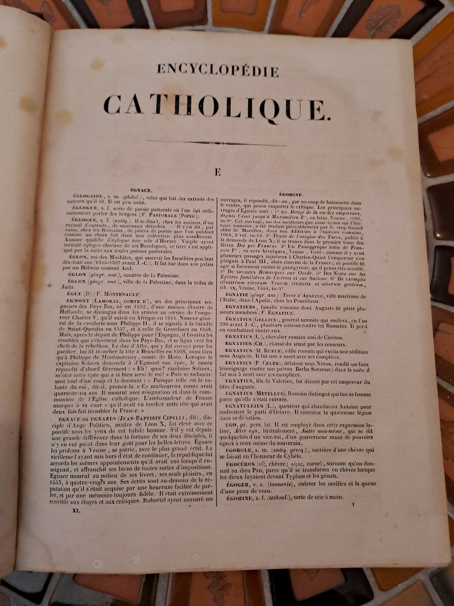 Encyclopedie Catholique. Abbé Glaire.  T 11. 1846.