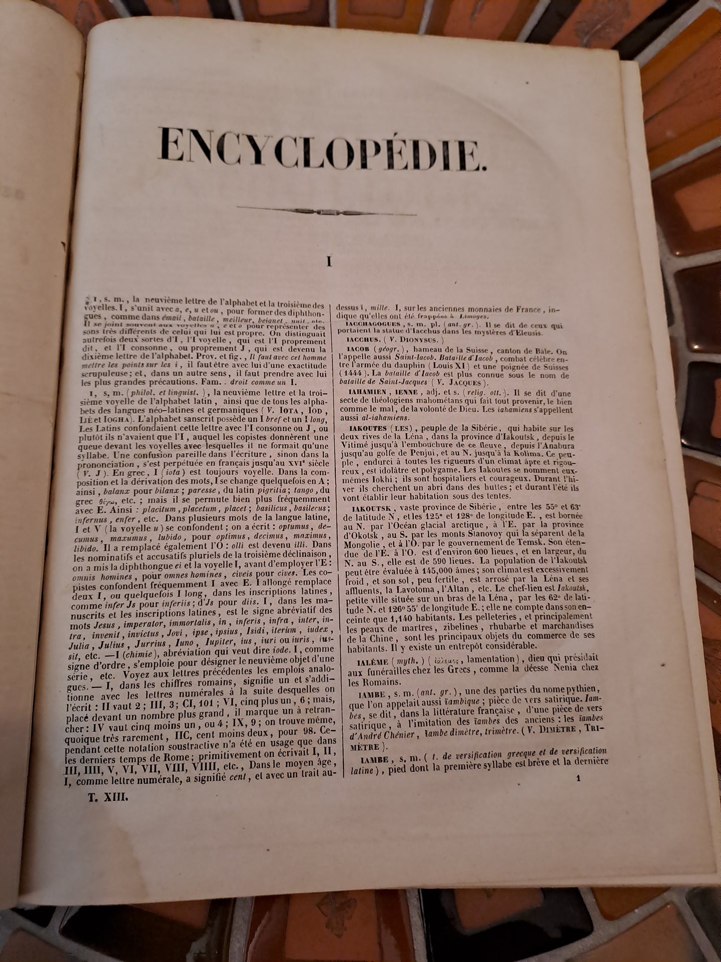 Encyclopedie Catholique. Abbé Glaire. T13. 1854. Revu Et Corrigé.