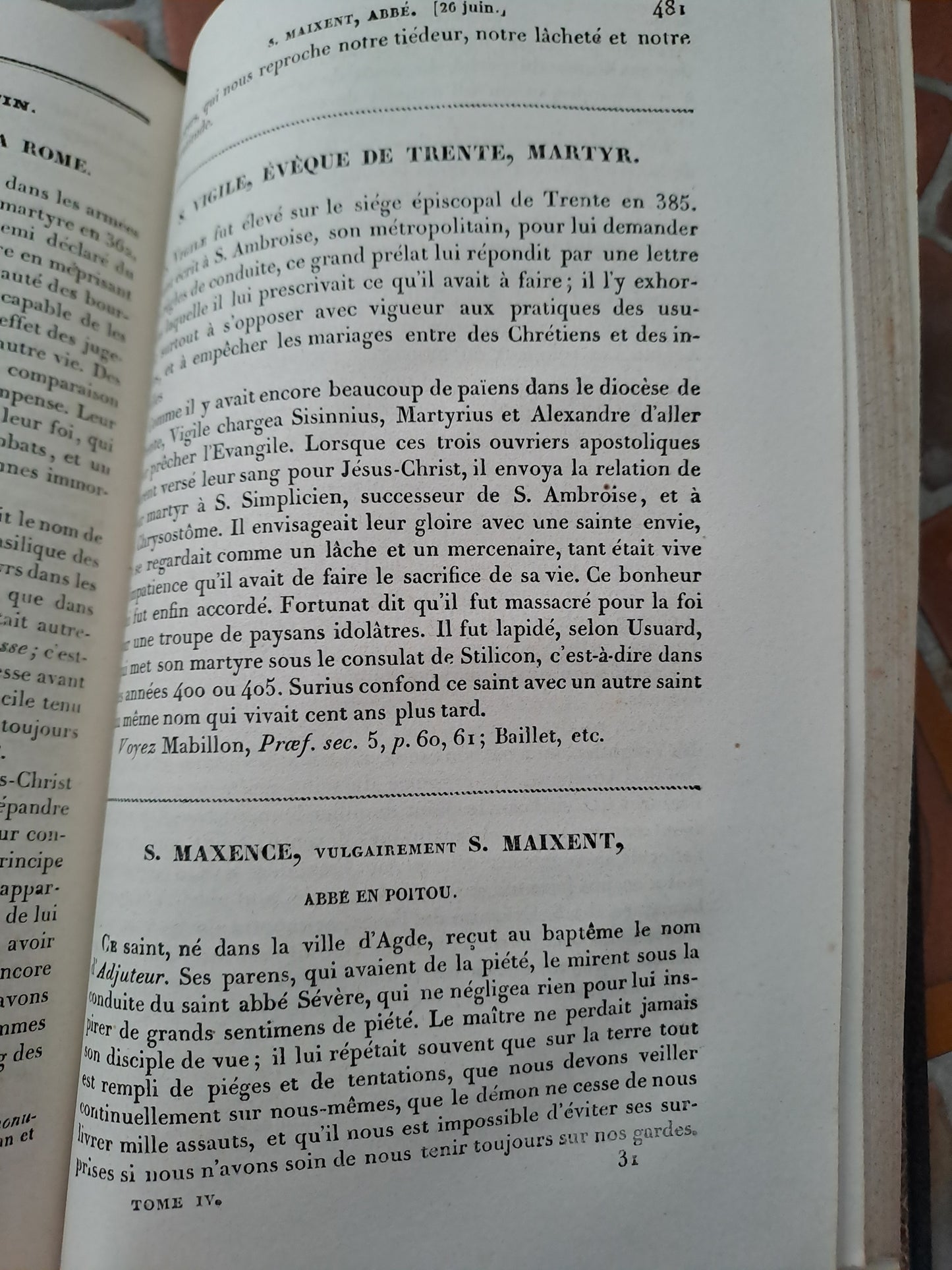 Vies Des Pères, Martyrs Et Autres.... Abbé Godescard. T4. 1853.