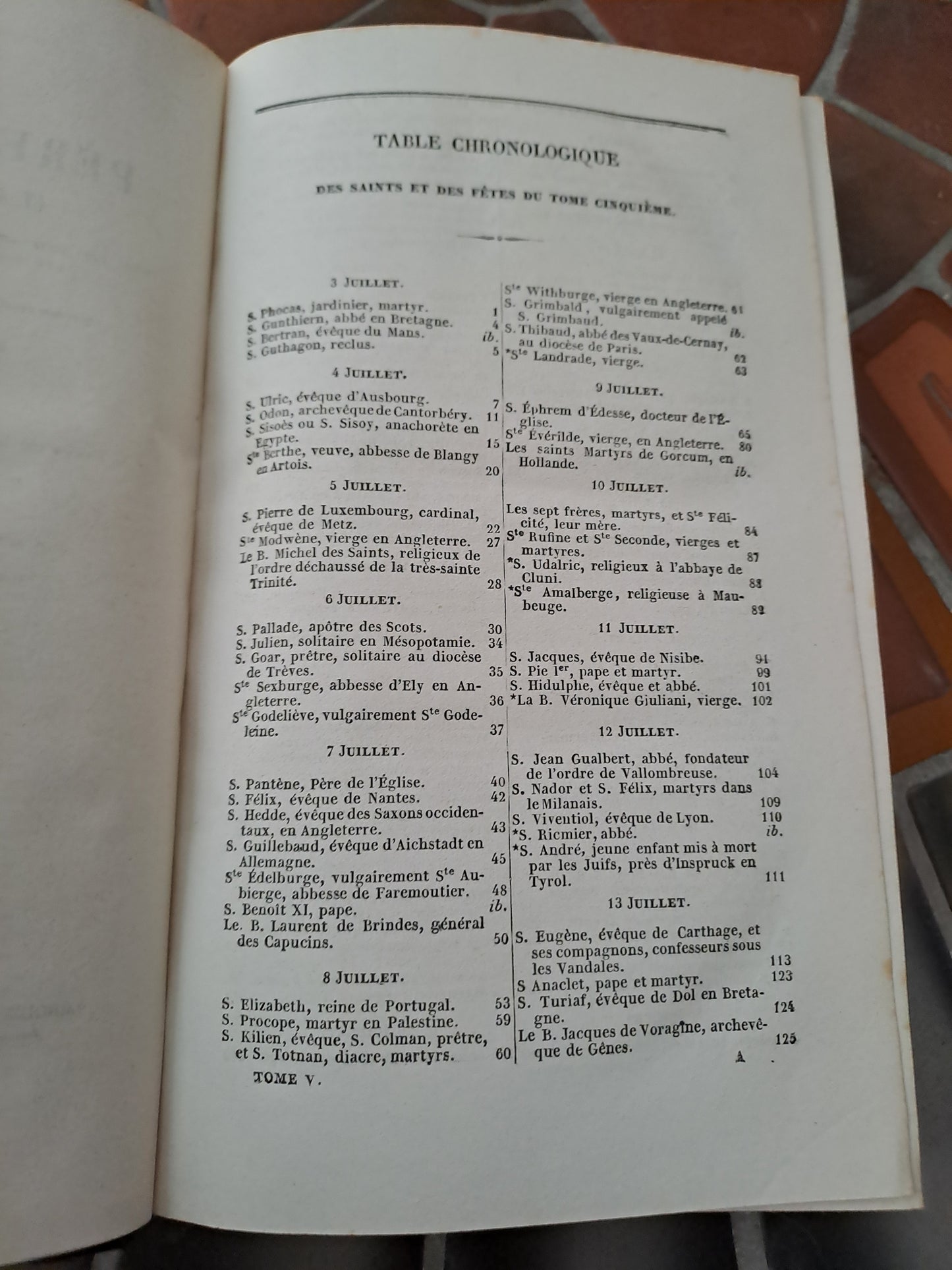 Vies Des Pères, Martyrs Et Autres... Abbé Godescard. T5. 1853.
