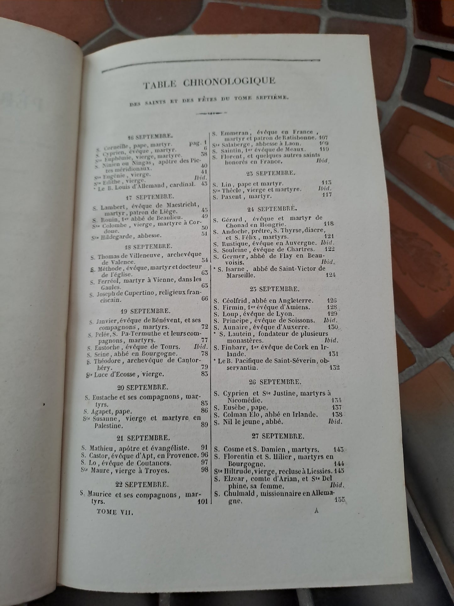 Vies Des Pères, Martyrs Et Autres.. T7. Abbé Godescard. 1853.