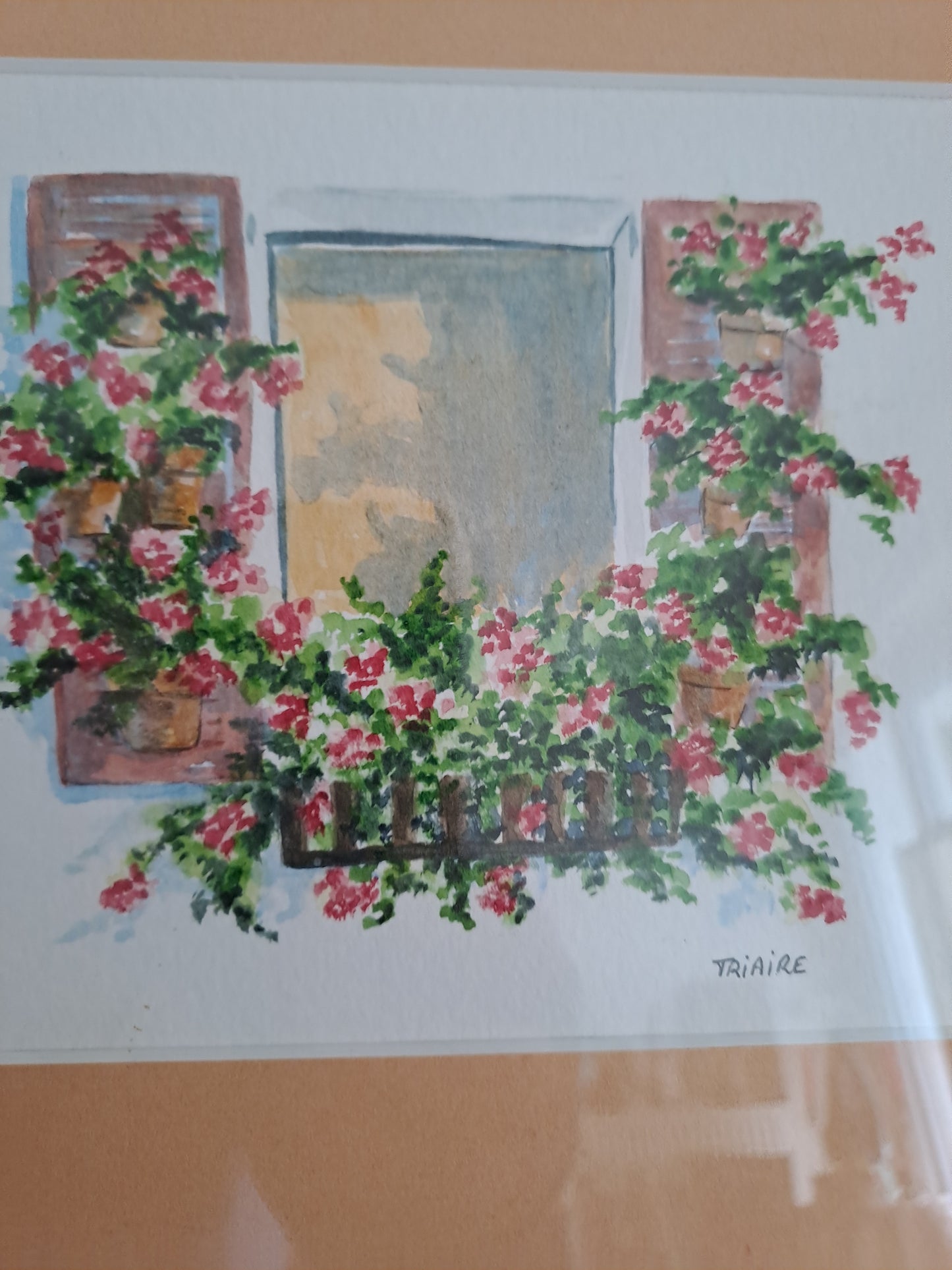 Aquarelle. Signé Triaire. 33.5X27.5 Cm.