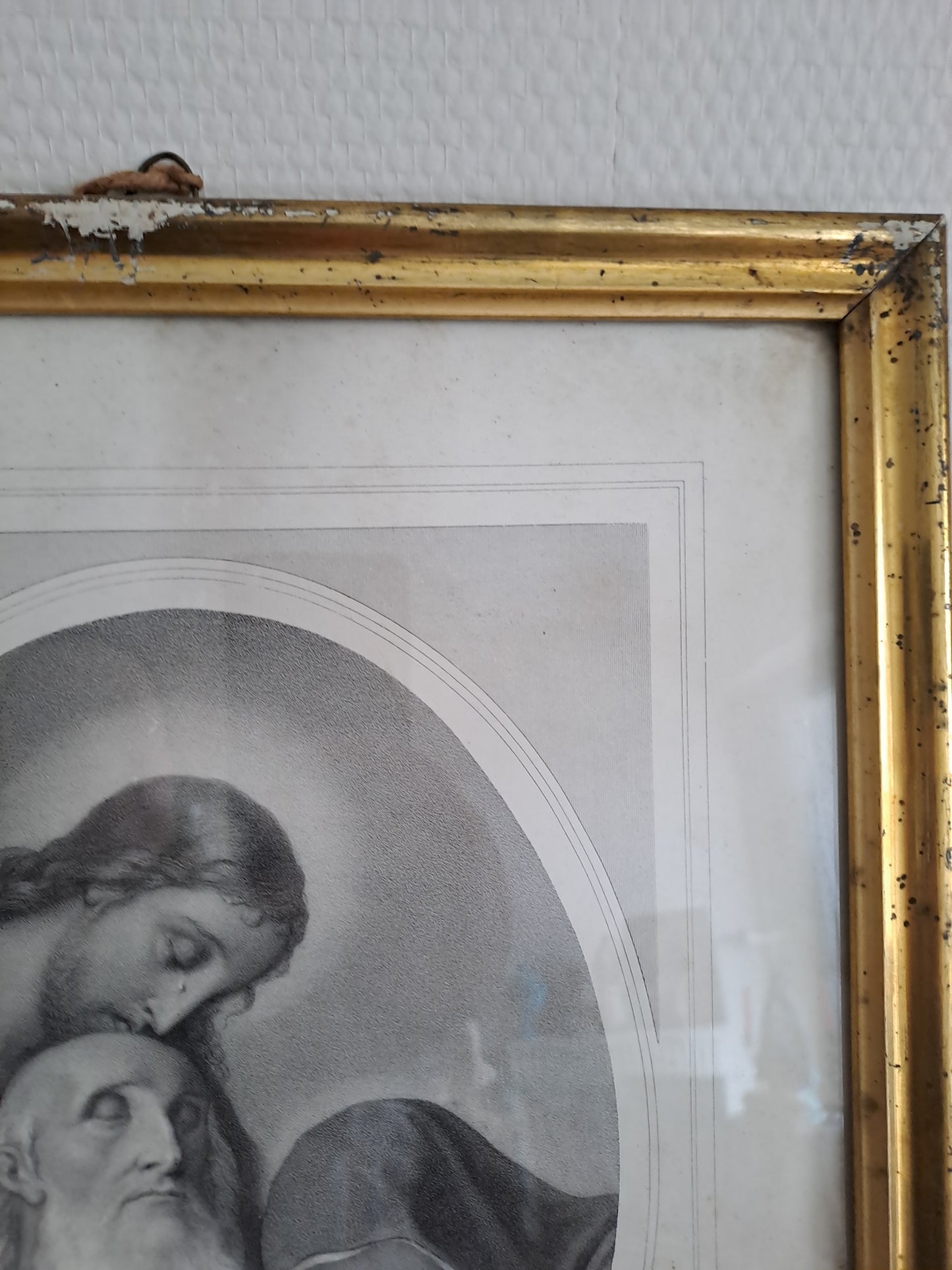 Gravure représentant la mort de Saint-Joseph.