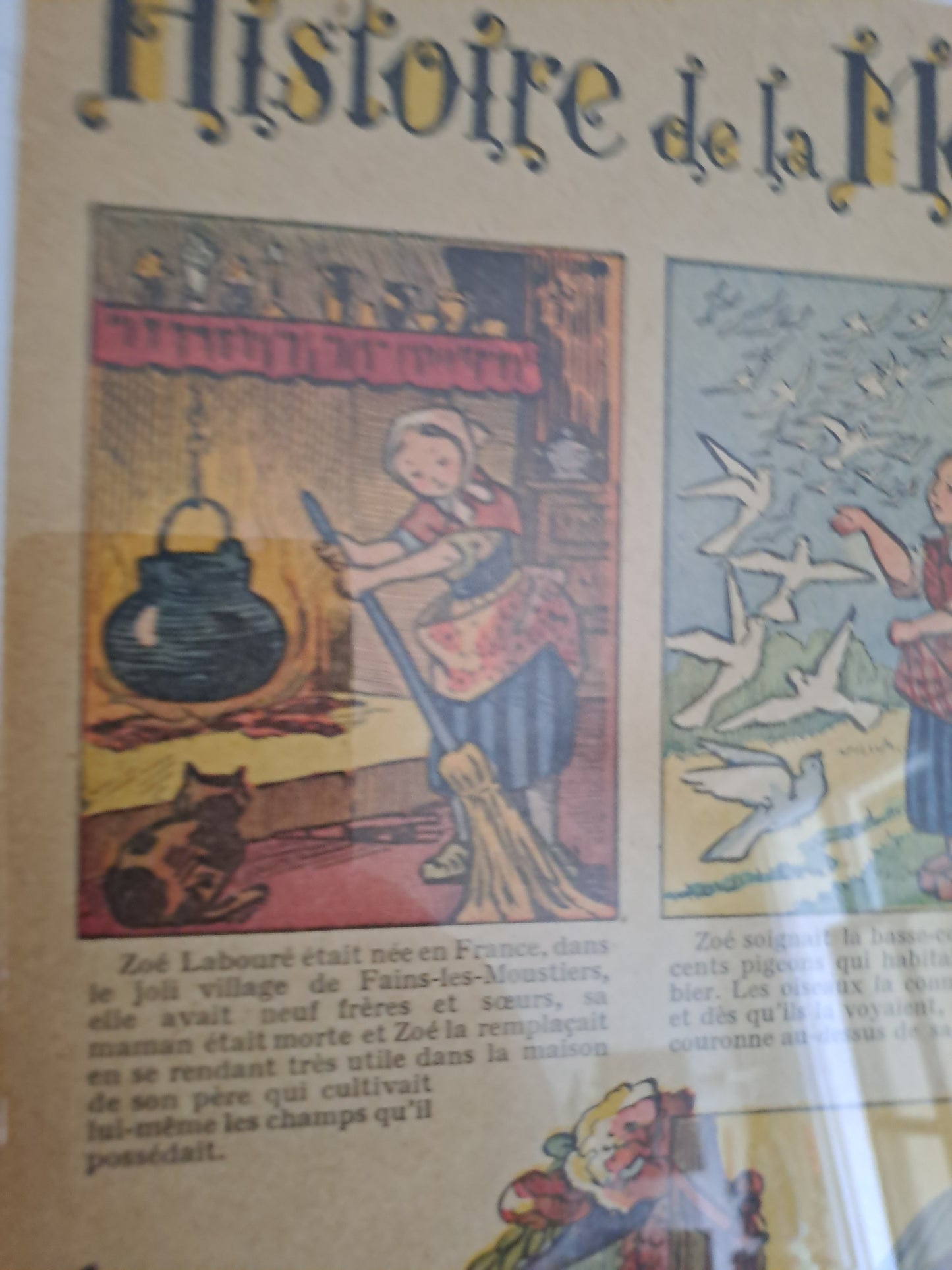 Tableau "histoire de la médaille miraculeuse".