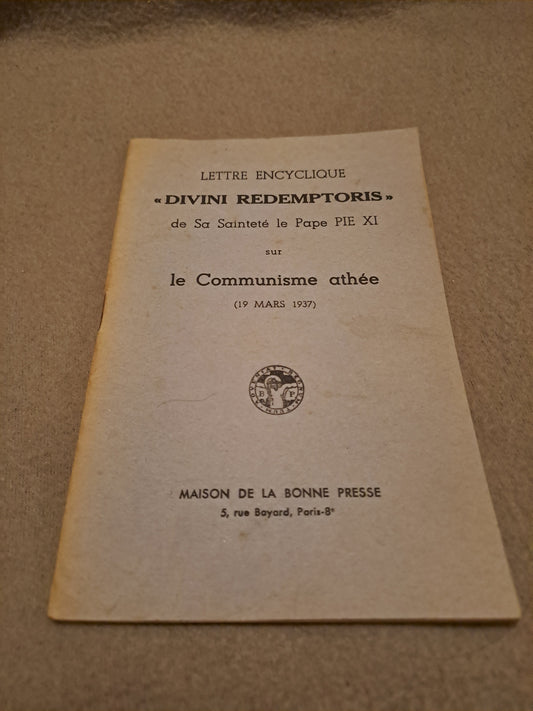 Encyclique. Divini redemptoris. Pie XI.