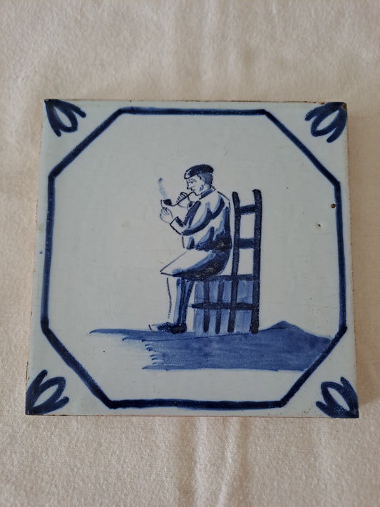 Carreau Delft Antique. Holland. 13 Cm X 13 Cm. 6.