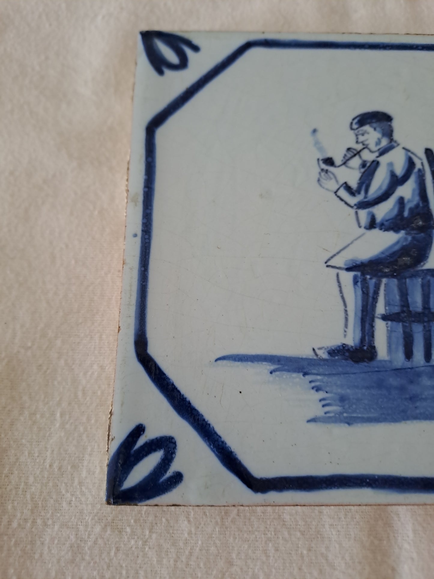 Carreau Delft Antique. Holland. 13 Cm X 13 Cm. 6.