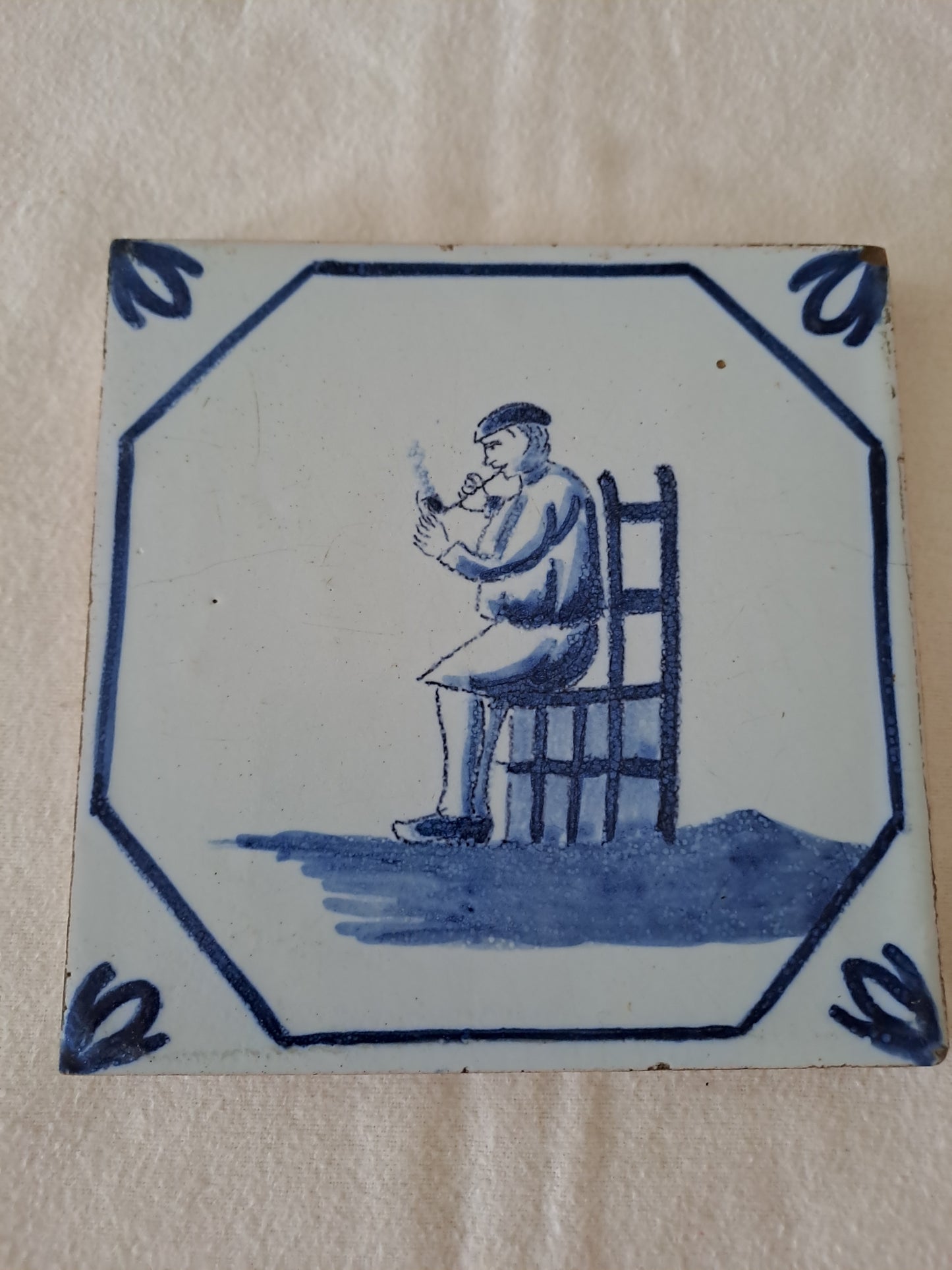 Carreau Delft Antique. Holland. 13 Cm X 13 Cm . 5.