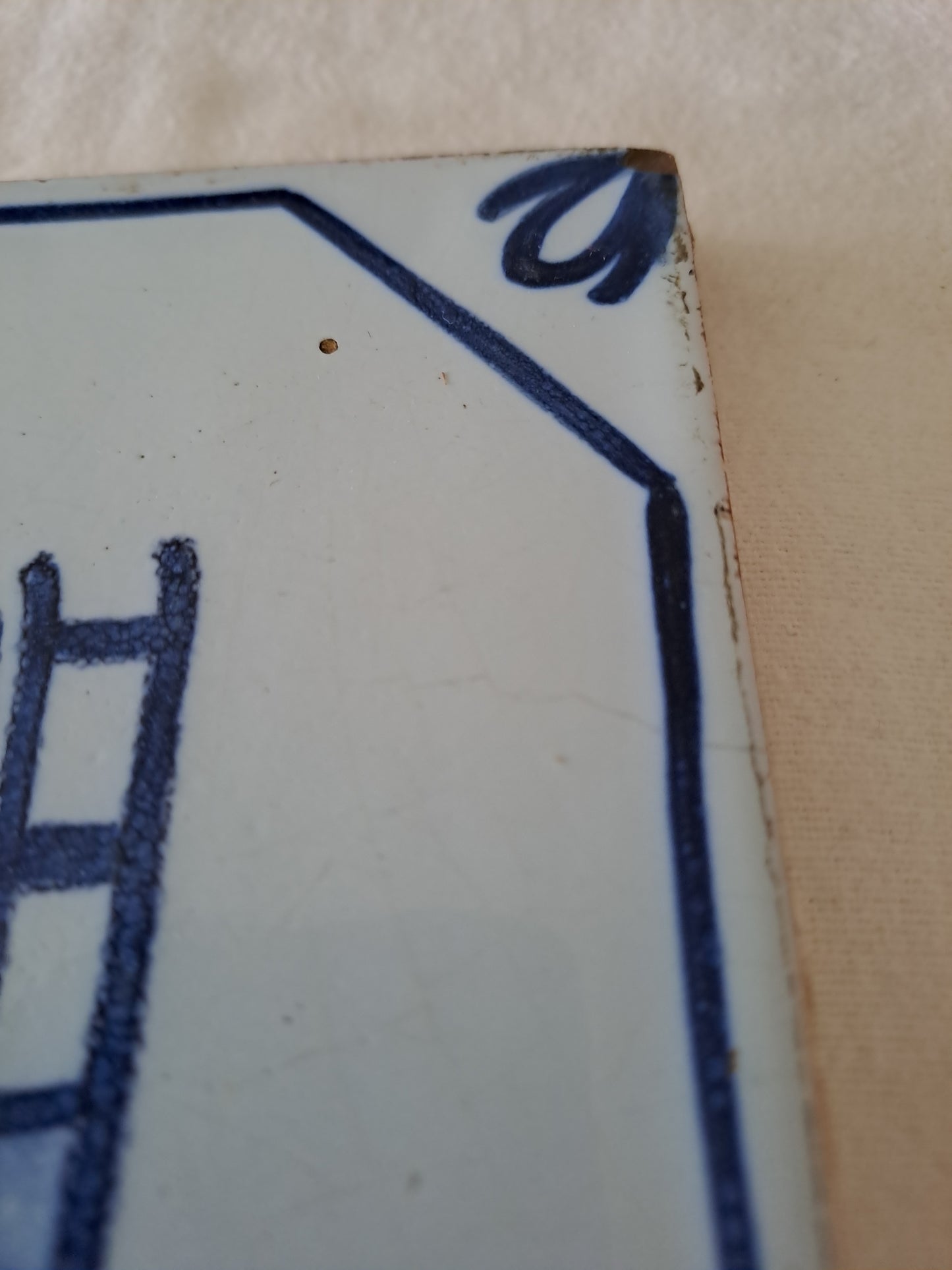 Carreau Delft Antique. Holland. 13 Cm X 13 Cm . 5.