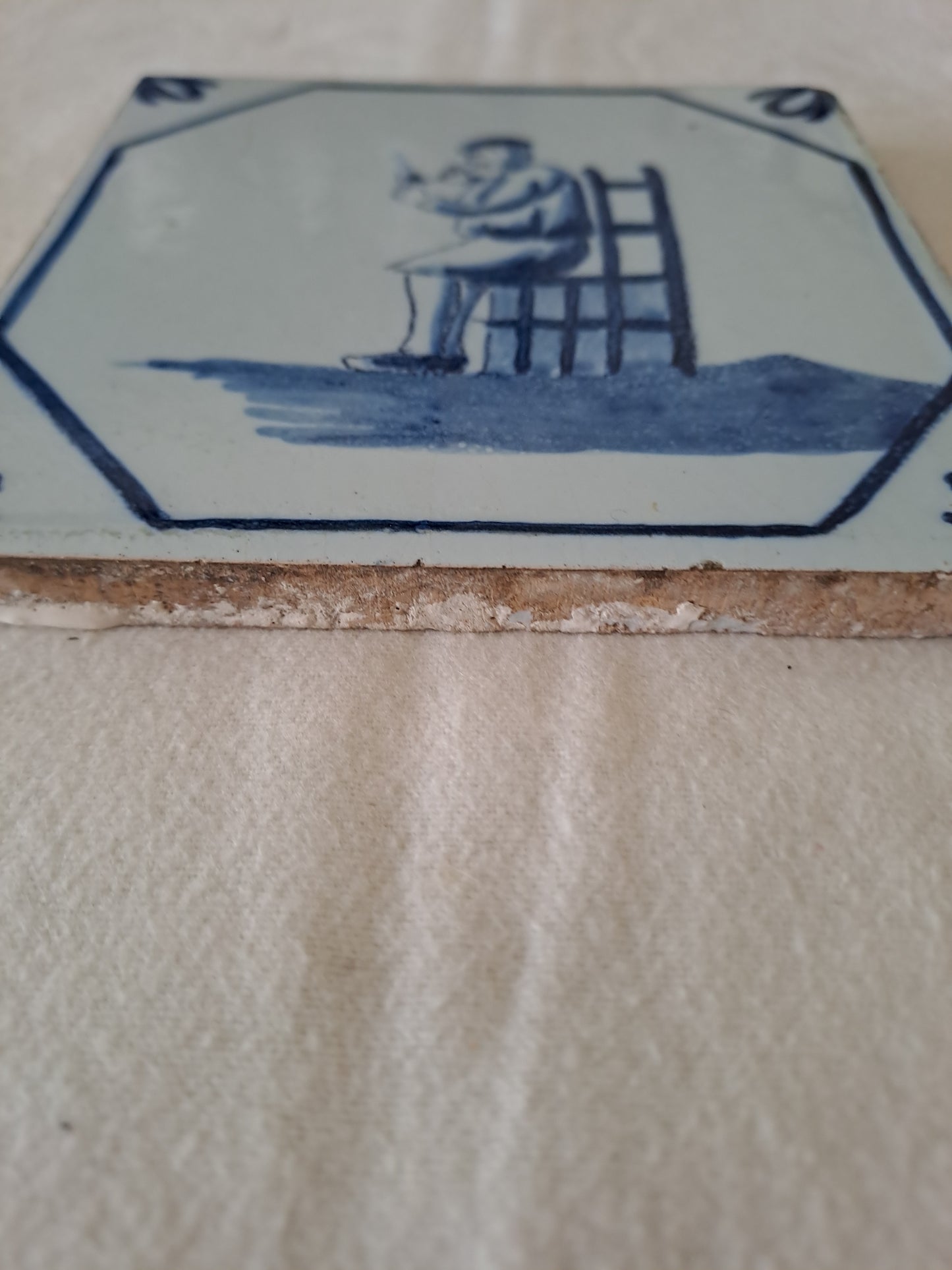 Carreau Delft Antique. Holland. 13 Cm X 13 Cm . 5.