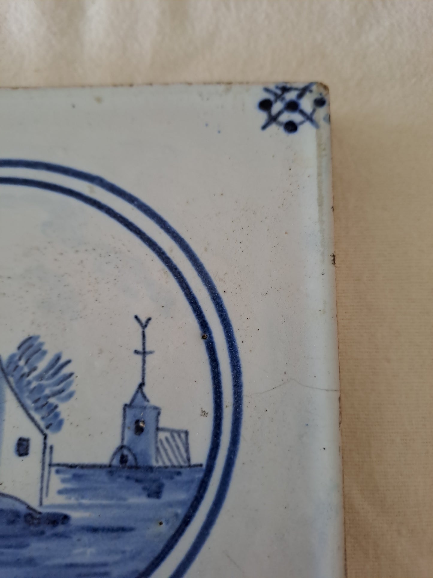 Carreau Delft Antique. Holland. 13 Cm X 13 Cm. 4.