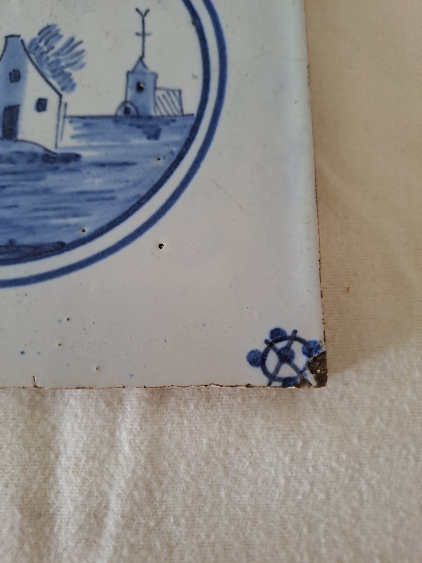 Carreau Delft Antique. Holland. 13 Cm X 13 Cm. 4.