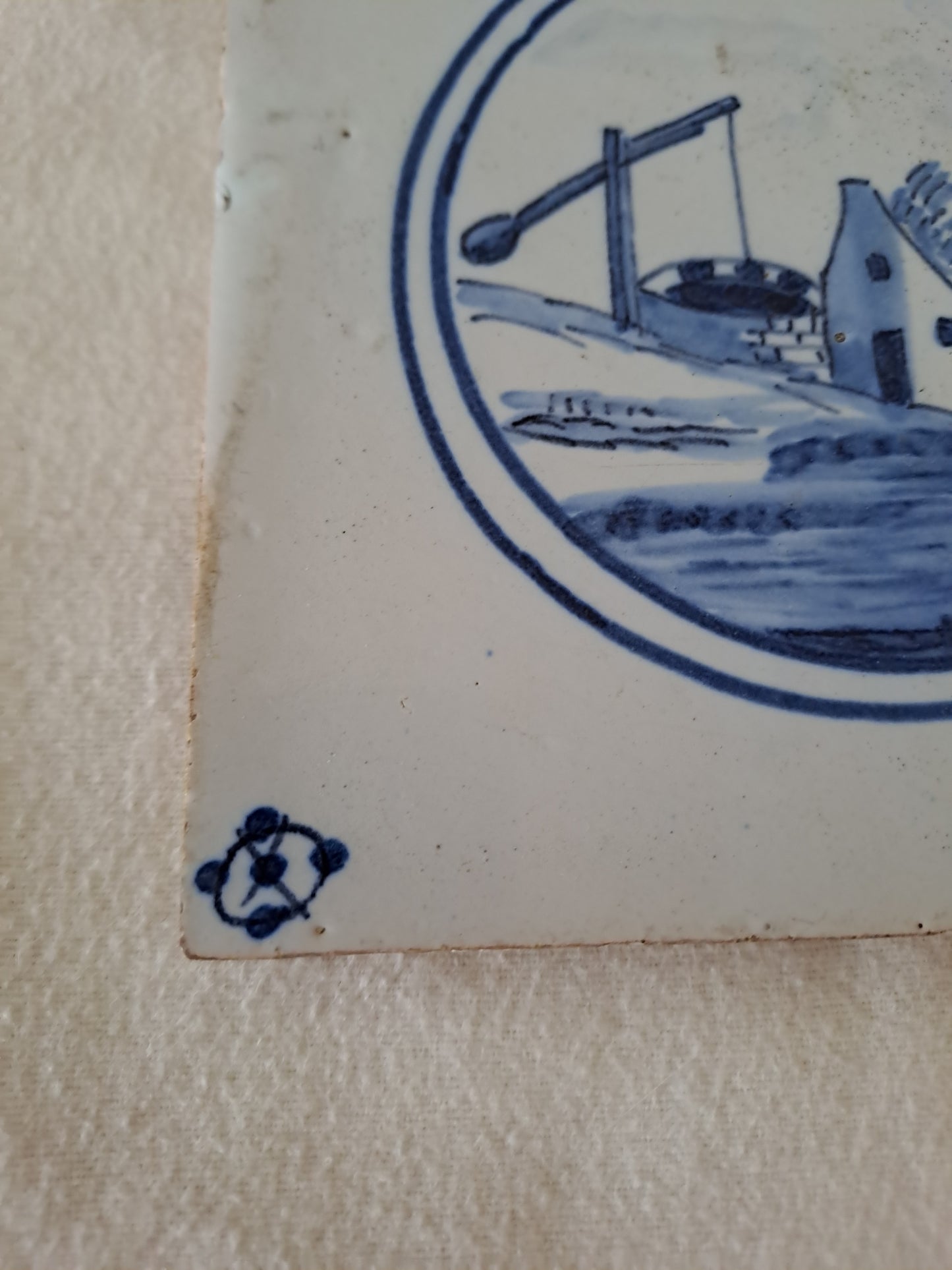 Carreau Delft Antique. Holland. 13 Cm X 13 Cm. 4.