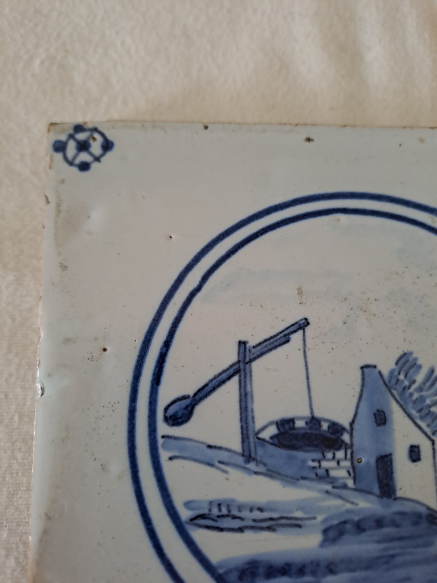 Carreau Delft Antique. Holland. 13 Cm X 13 Cm. 4.