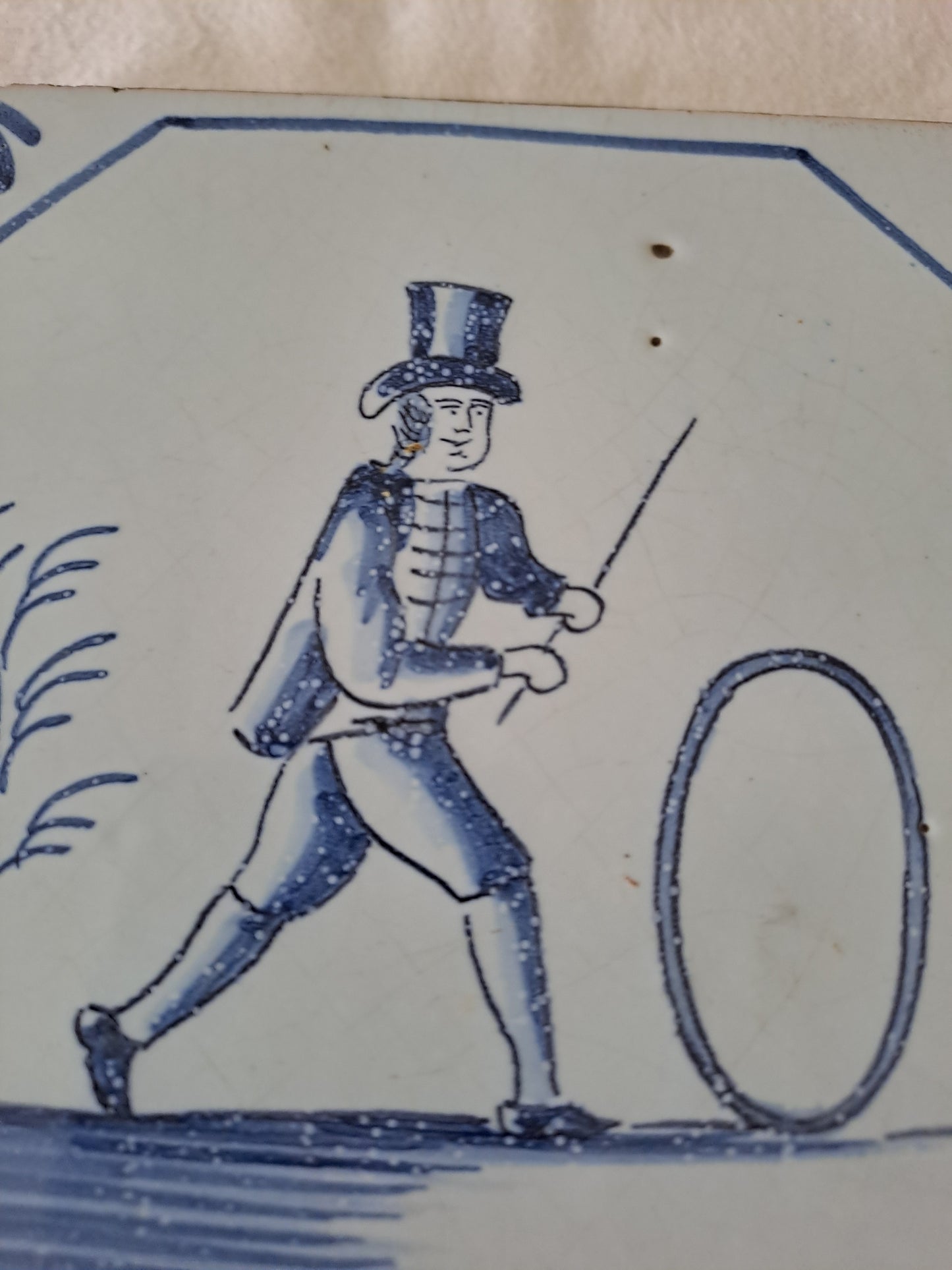 Carreau Delft Antique. Holland. 13 Cm X 13 Cm.