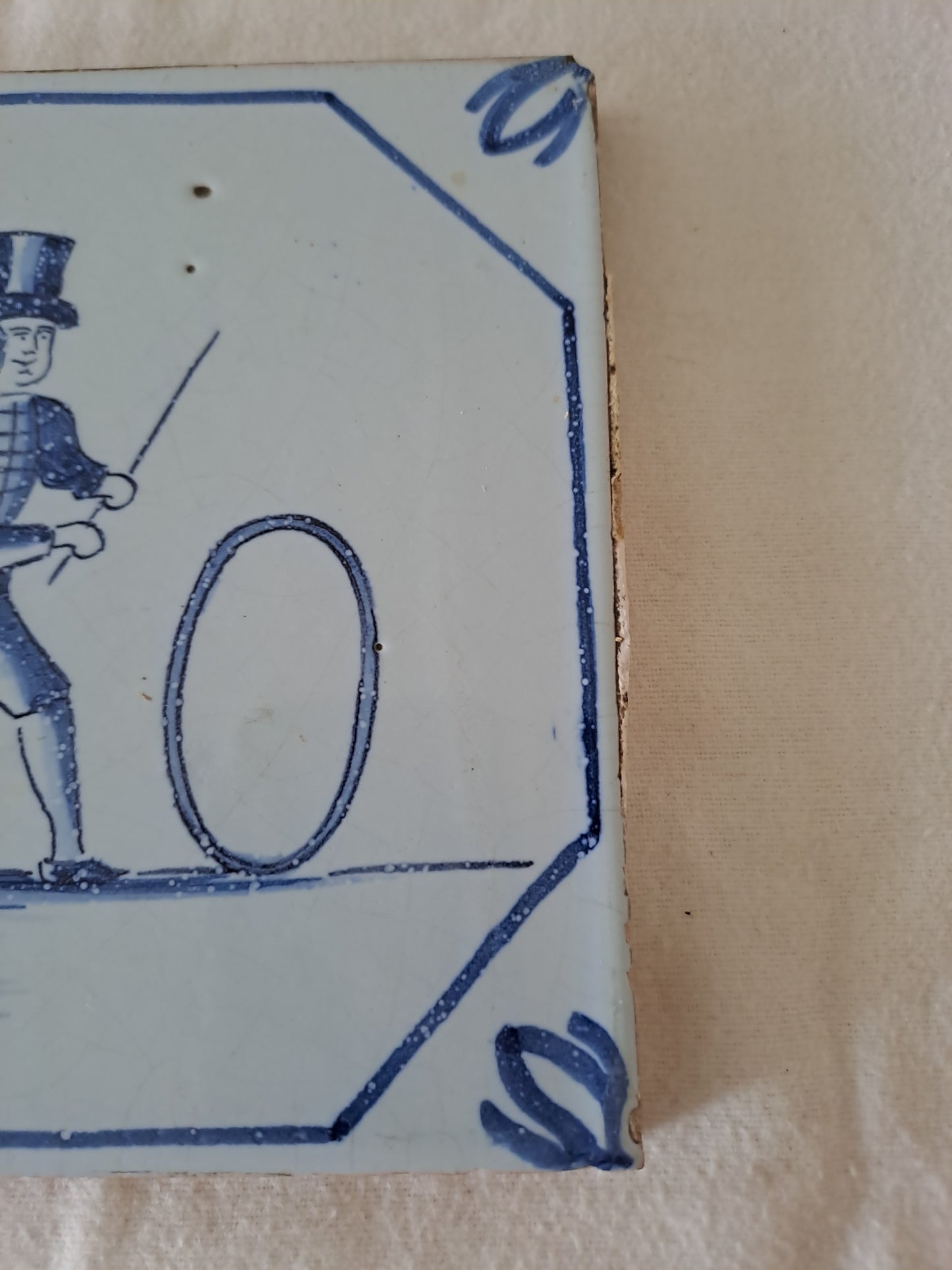 Carreau Delft Antique. Holland. 13 Cm X 13 Cm.