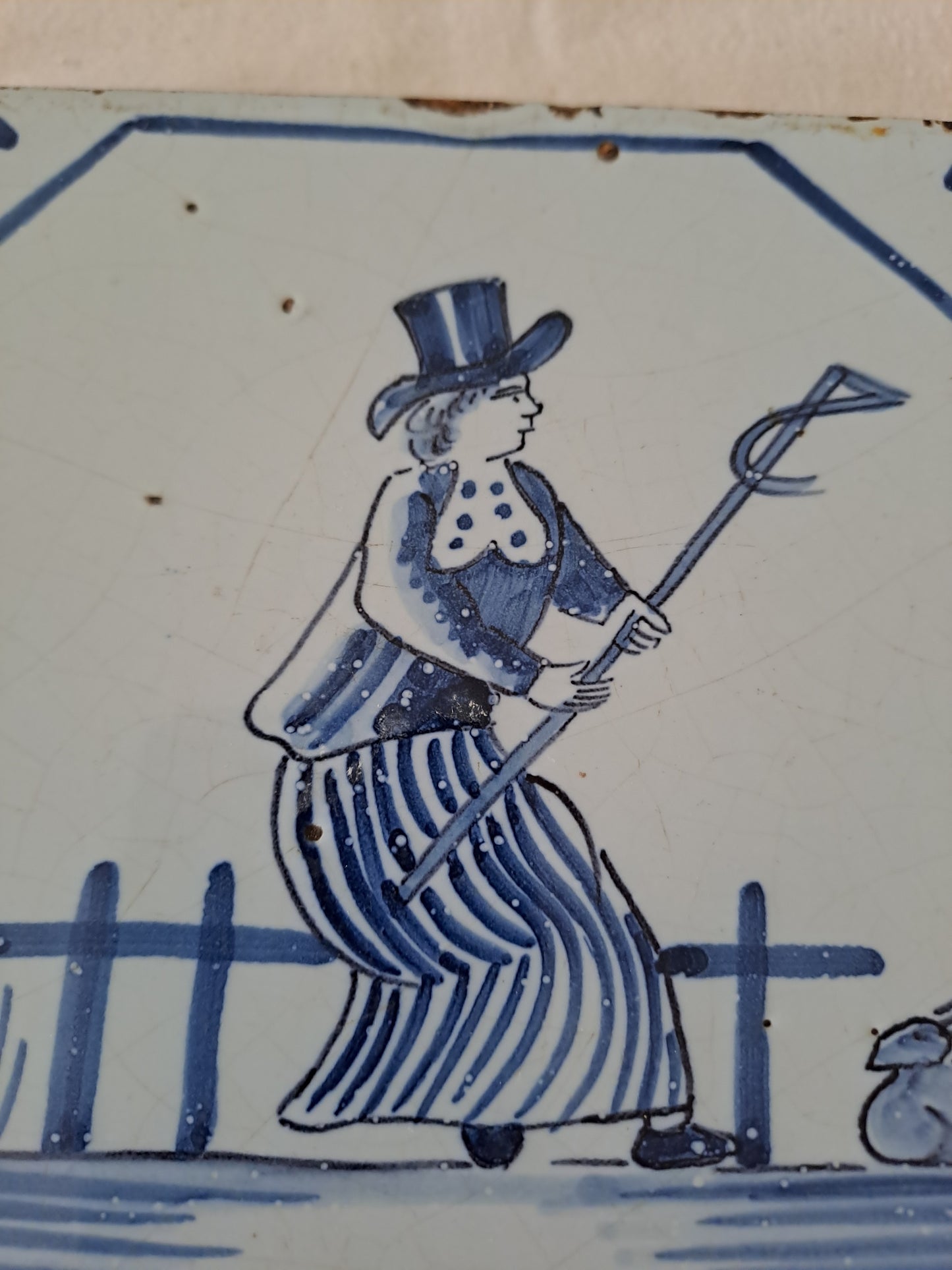 Carreau.  Delft Antique. 13 Cm X 13 Cm. X