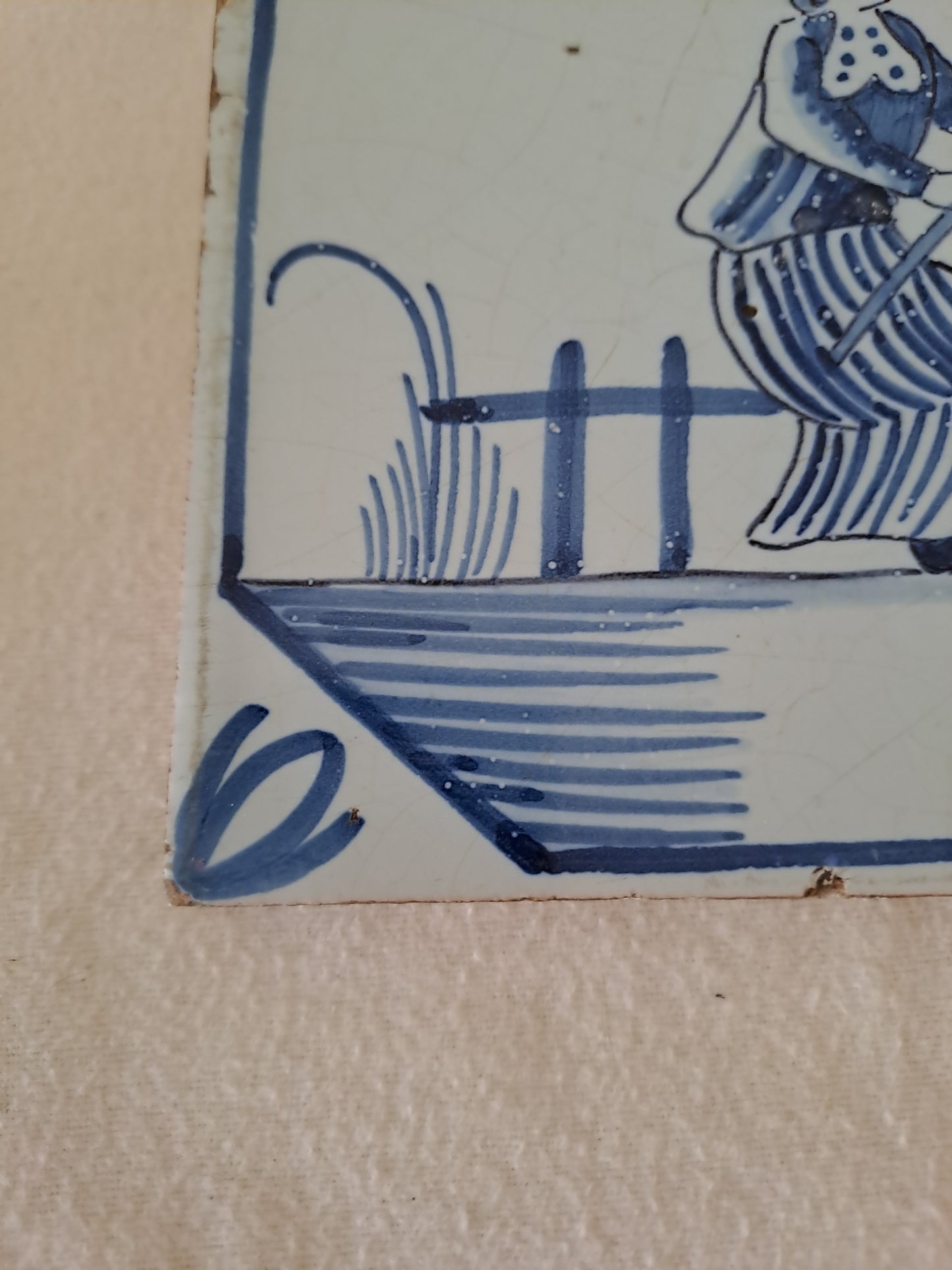 Carreau.  Delft Antique. 13 Cm X 13 Cm. X