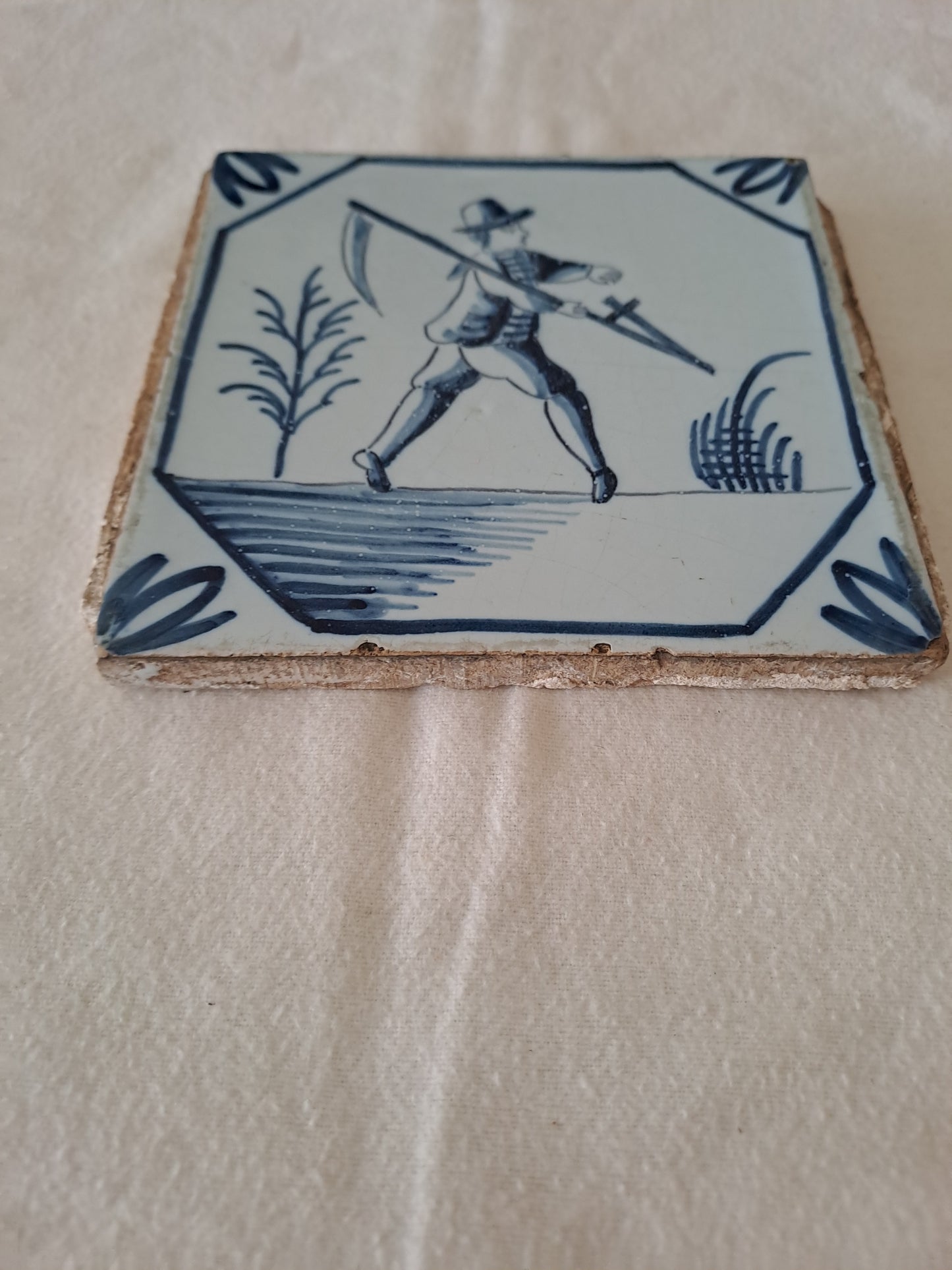 Carreau Delft Antique. Holland. 13 Cm X 13 Cm. 8.