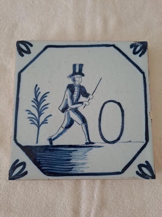 Carreau Delft Antique. Holland. 13 Cm X 13 Cm. 10.