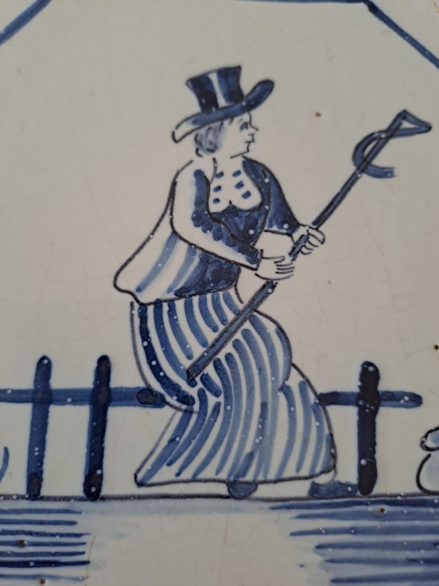 Carreau Delft Antique. Holland. 13 Cm X 13 Cm. 12.