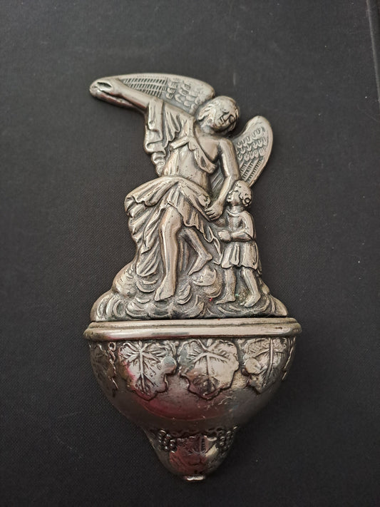 Benitier ange gardien Ancienne decoration vinatge catholique