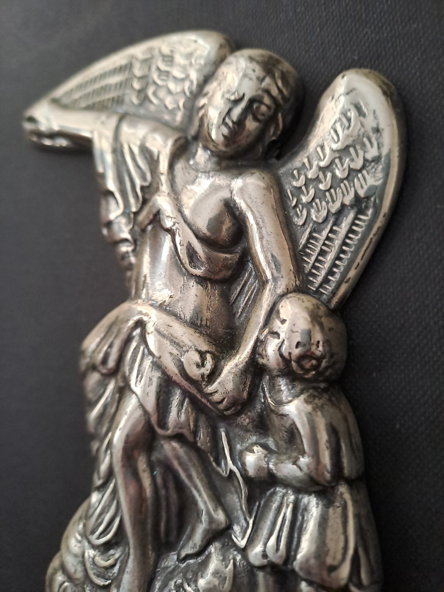 Benitier ange gardien Ancienne decoration vinatge catholique