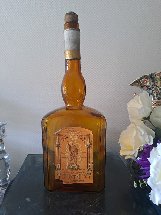 Verrerrie ancienne bouteille Saint-Bernard decoration vintage