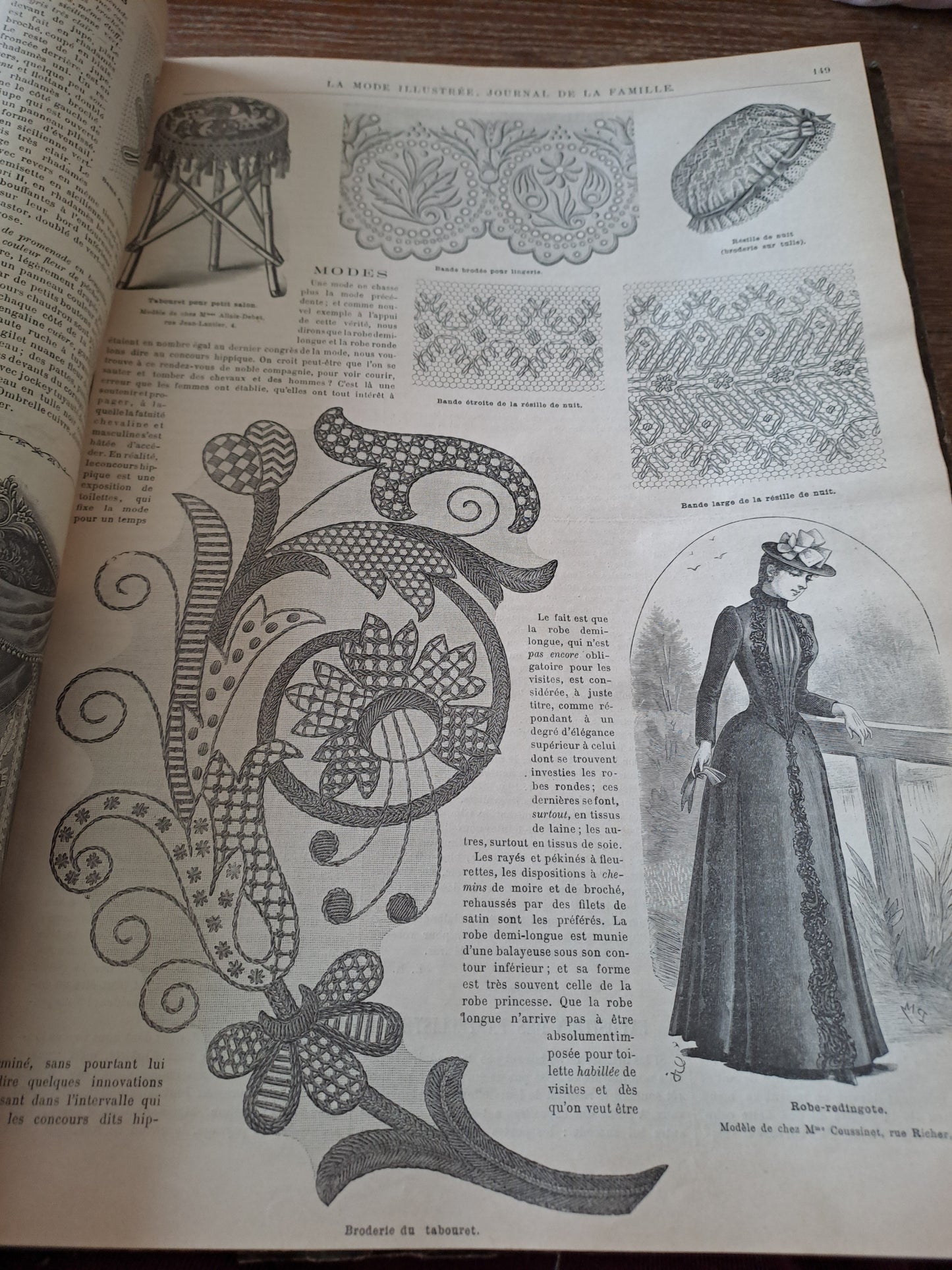 Revues " La mode illustré " journal de la famille. Pour l'année 1890. 31eme année. Ancien livre vintage.