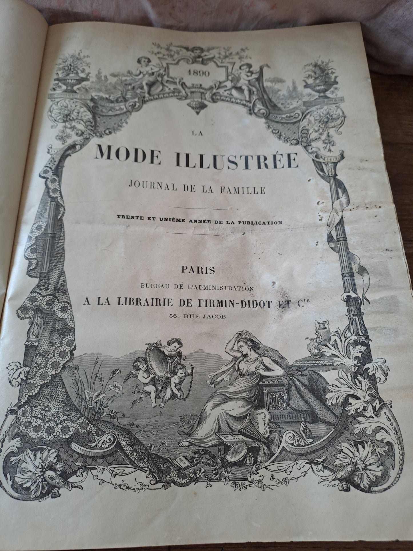 Revues " La mode illustré " journal de la famille. Pour l'année 1890. 31eme année. Ancien livre vintage.
