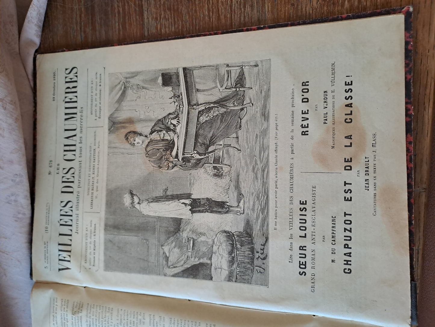 Revues " les veillées des chaumières " novembre 1888 à octobre 1890. Ancien livre vintage.