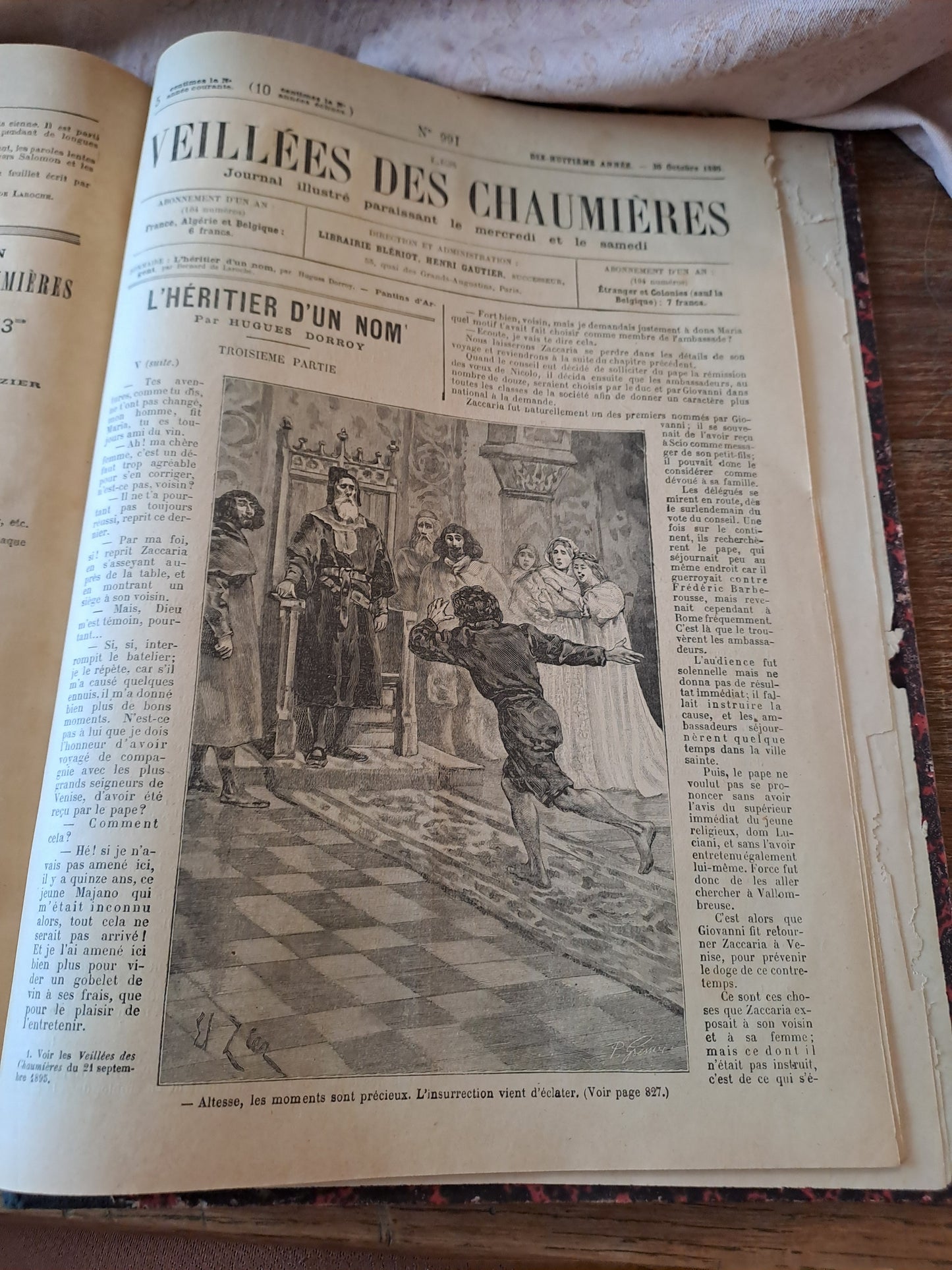Revues " les veillées des chaumières ". Du 3 novembre 1894 au 30 octobre 1895. Ancien livre vintage.
