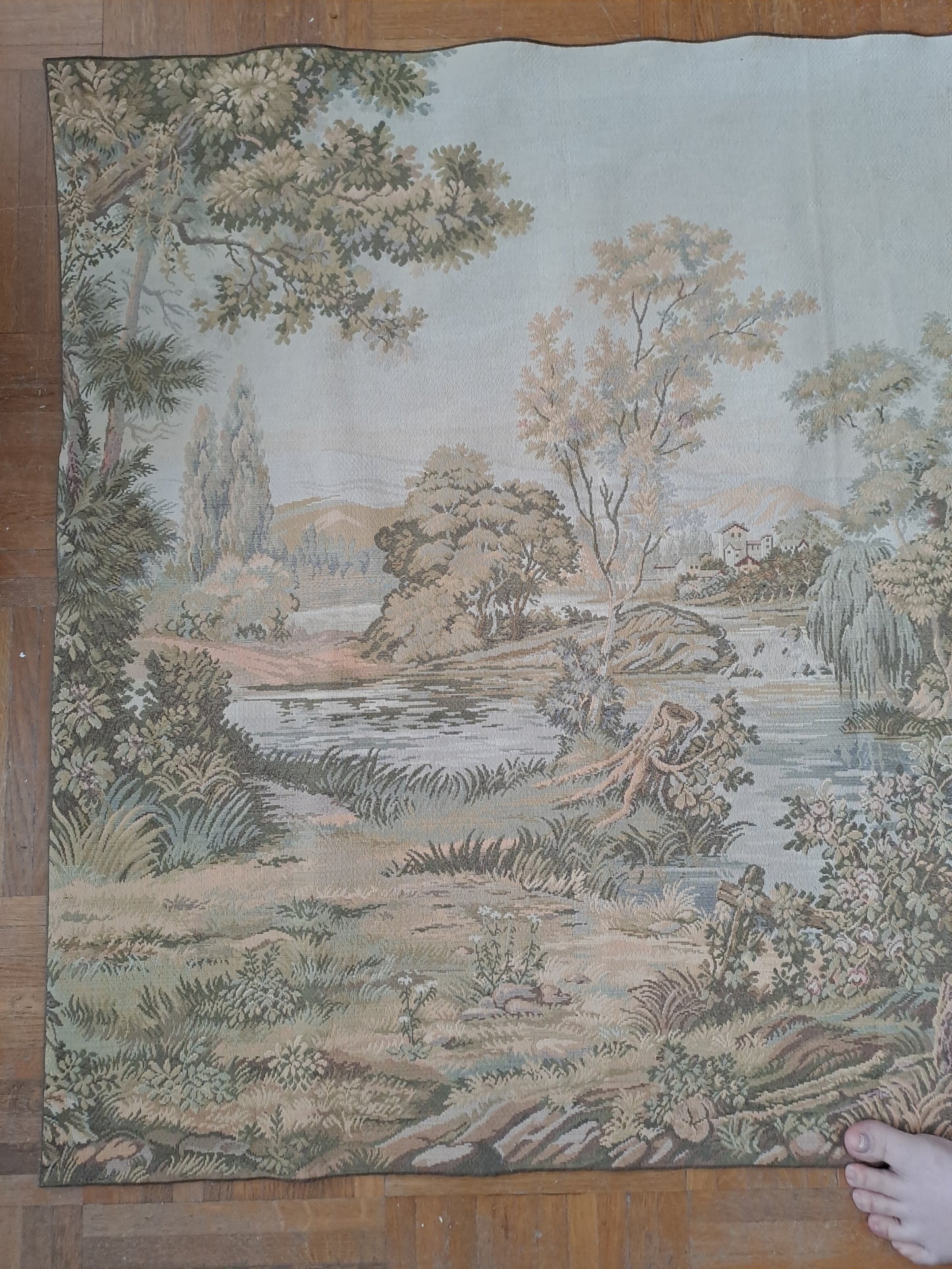 Tapisserie Murale Française. Paysage Romantique.