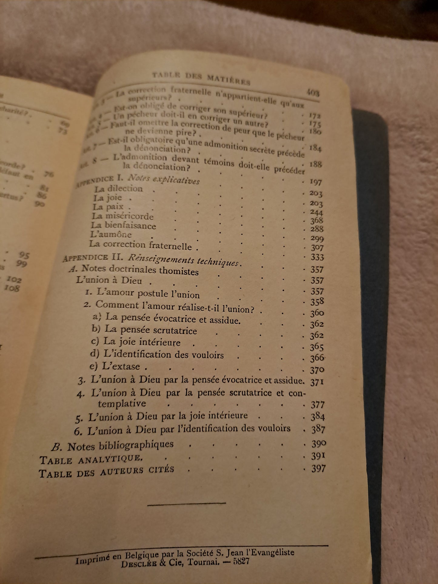 Somme theologique. La charité. Tome 2. 2a-2a, Questions 27-33. Saint Thomas D'Aquin. Ancien livre vintage catholique sacré-coeur.