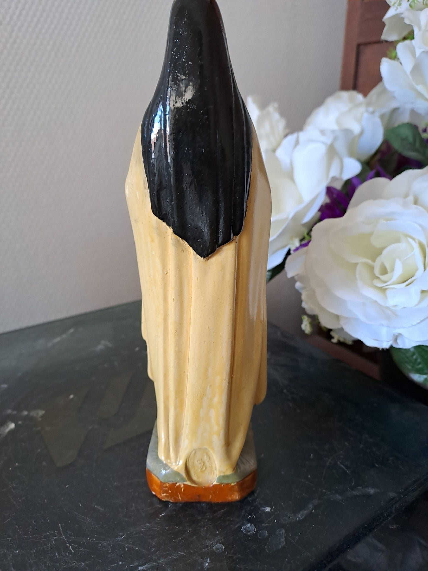 Statue Sainte Thérèse de l'enfant Jésus de la Sainte-Face. 21 cm. Ancien Vintage catholique.